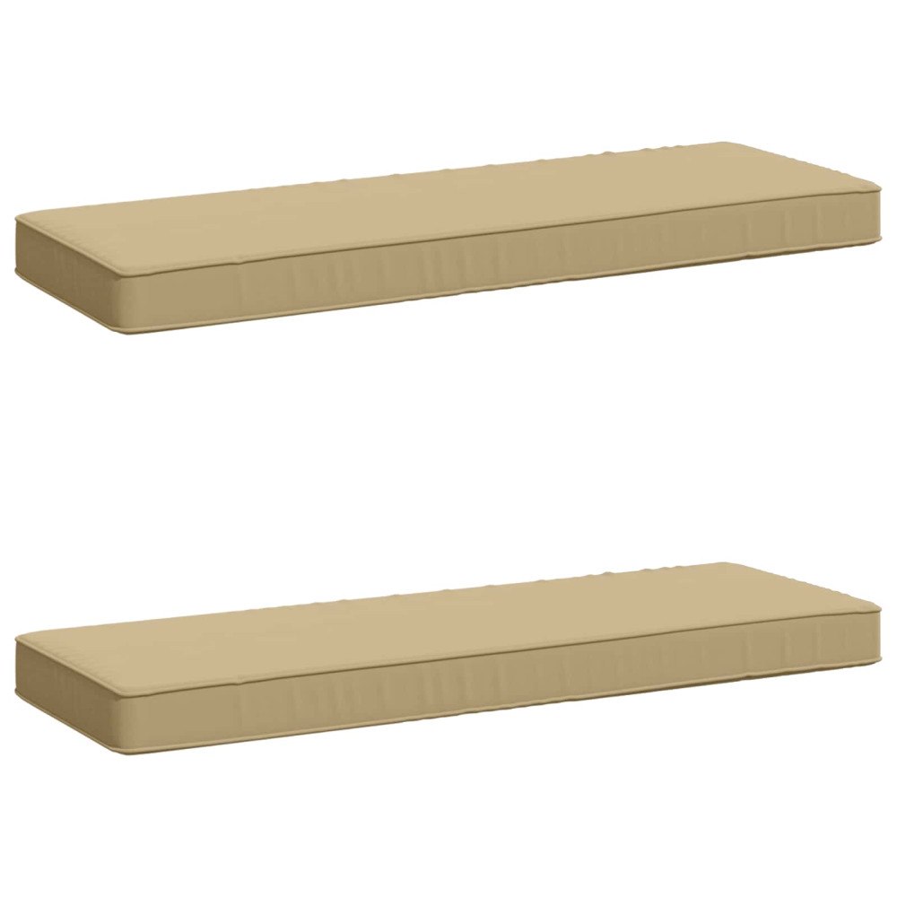 vidaXL 2-delade Bänk Kuddar VUGHT 2 st 100% Polyester Beige