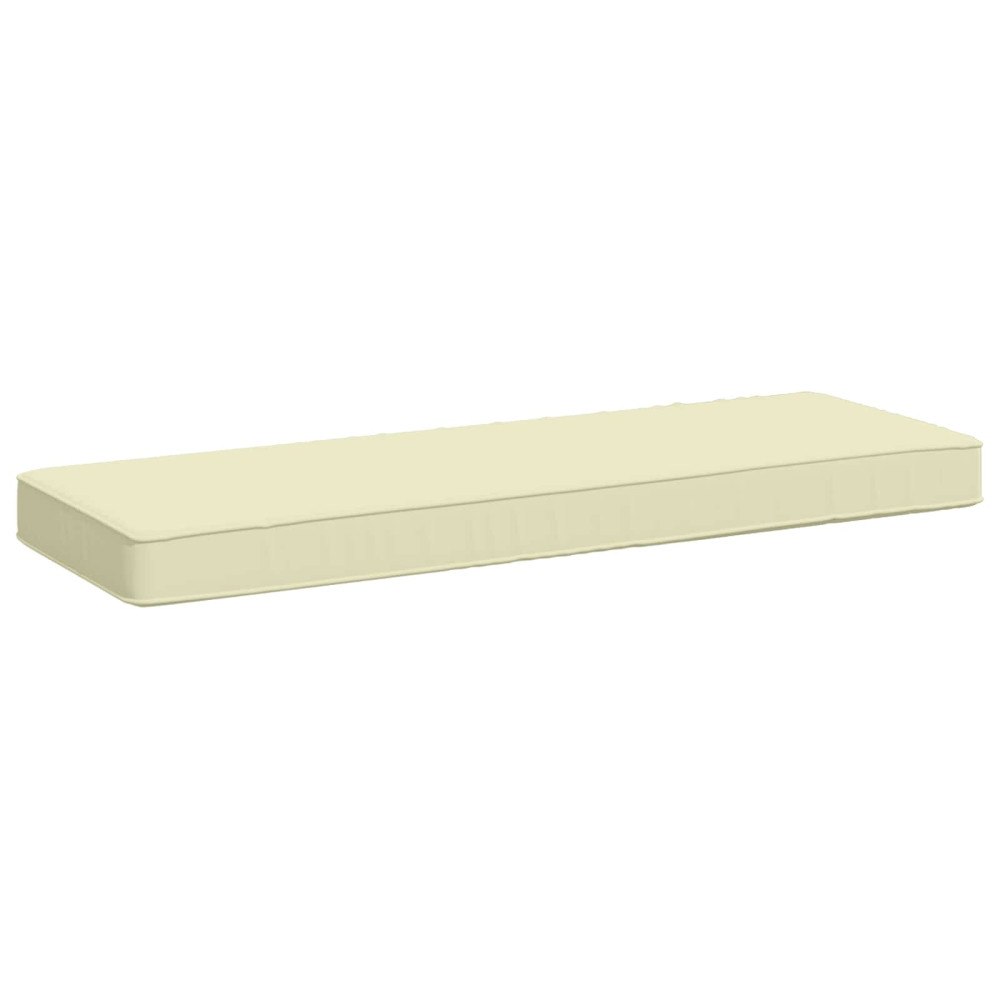 vidaXL 1-delad Bänk Kudde VUGHT 100% Polyester Gräddvit 80 x 40 x 5 cm