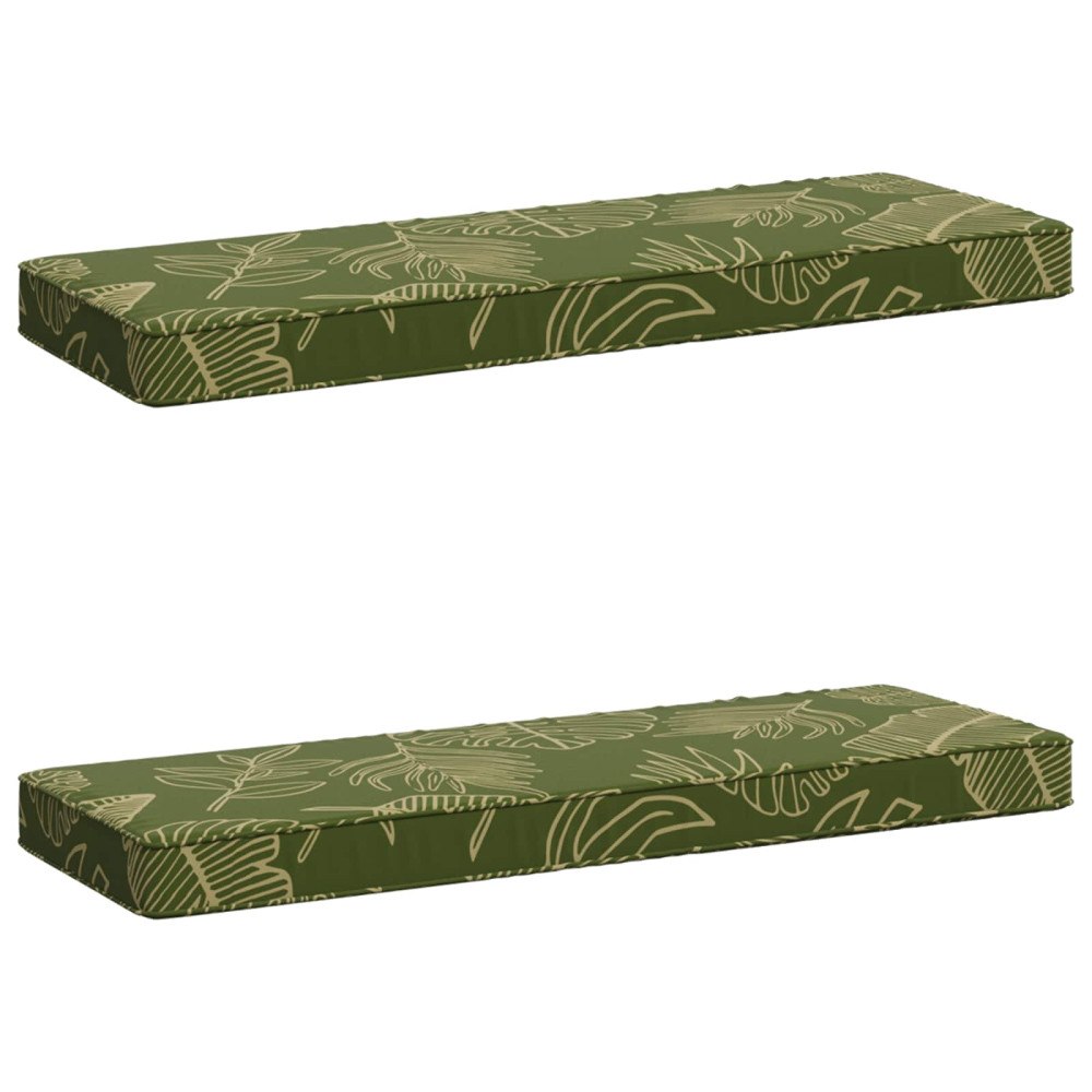 vidaXL 2-delade Bänk Kuddar VUGHT 2 st 100% Polyester Bladdesign
