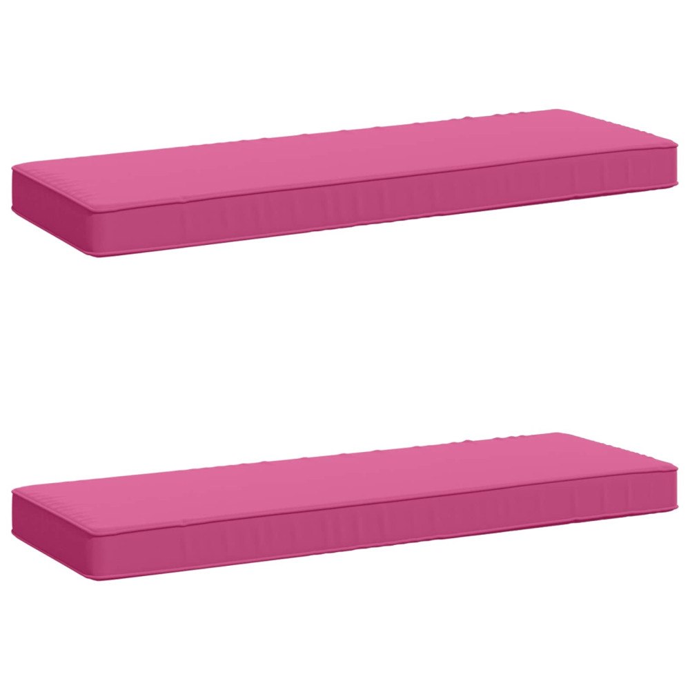 vidaXL 2-delade Bänk Kuddar VUGHT 2 st 100% Polyester Rosa