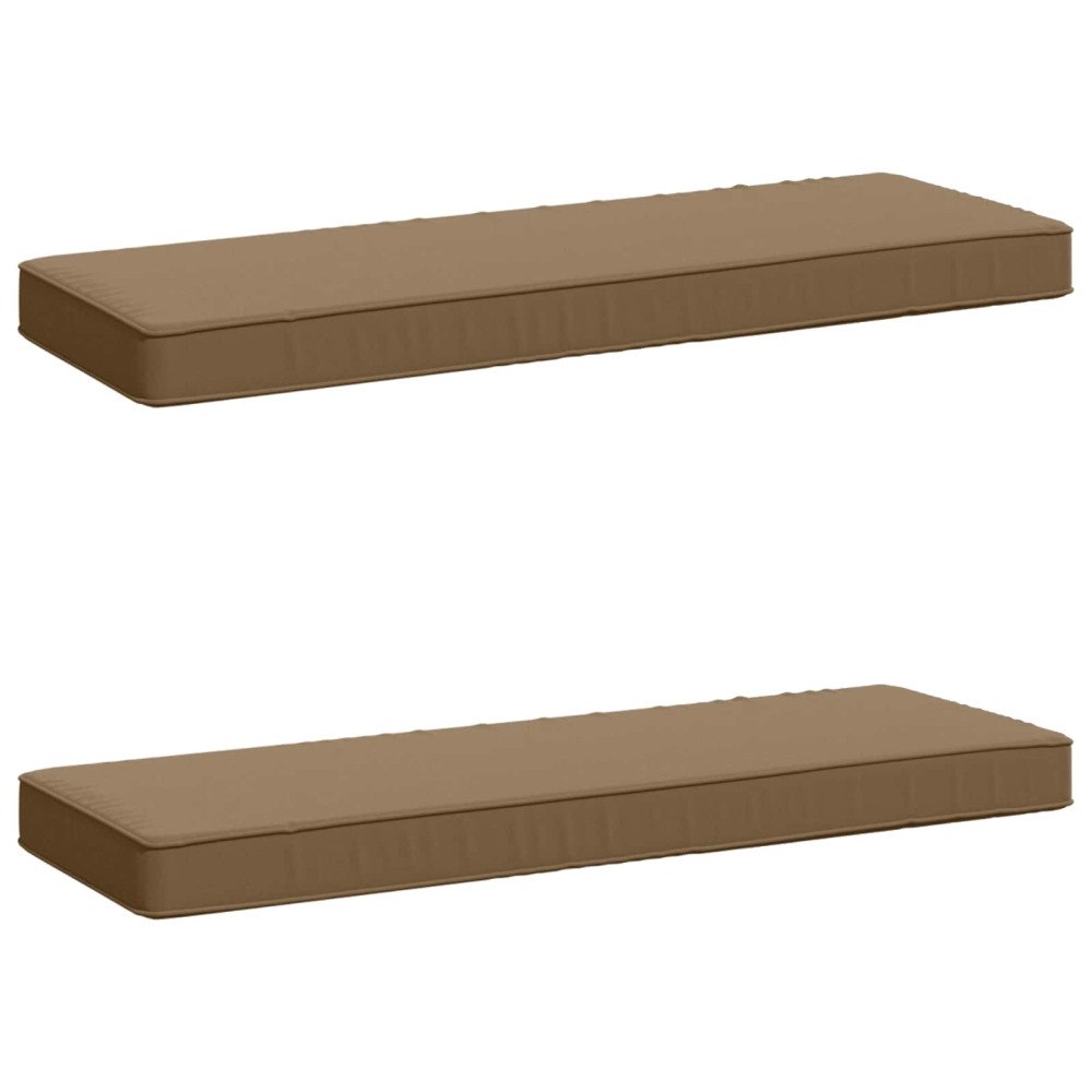vidaXL 2-delade Bänk Kuddar VUGHT 2 st 100% Polyester Taupe