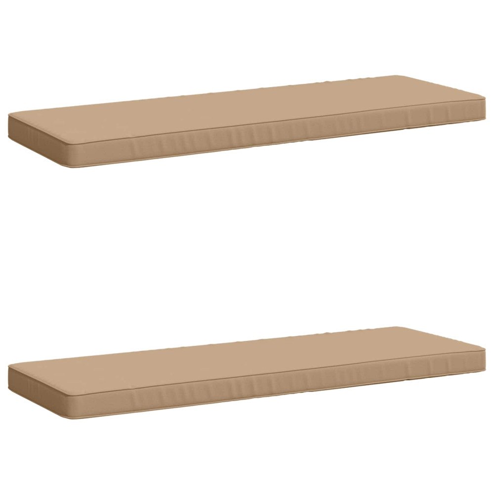 vidaXL 2-delade Bänk Kuddar VUGHT 2 st 100% Polyester Sand