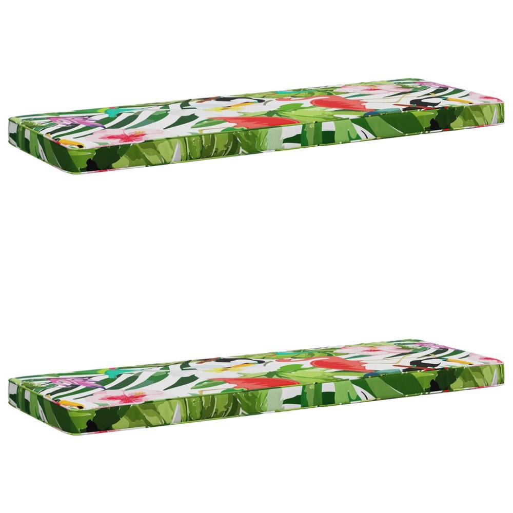 vidaXL 2-delade Bänk Kuddar VUGHT 2 st 100% Polyester Flerfärgsdesign