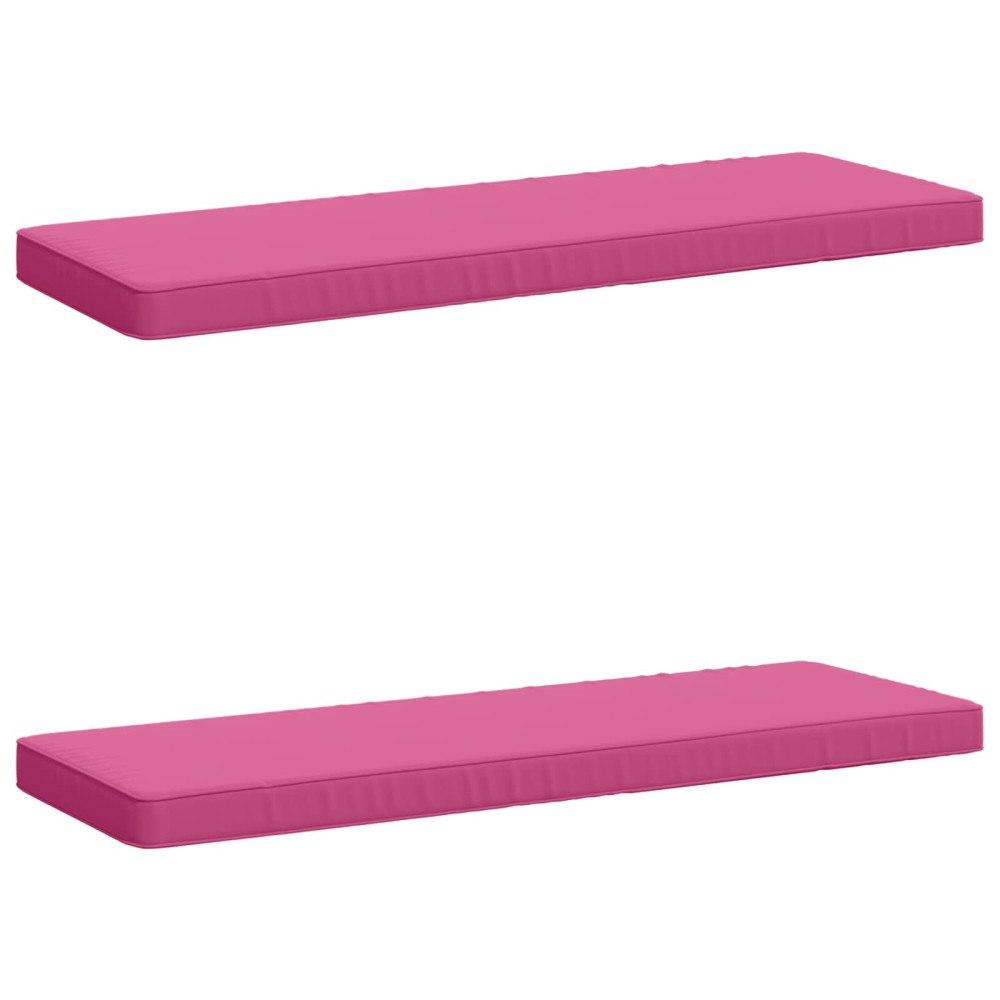 vidaXL 2-delade Bänk Kuddar VUGHT 2 st 100% Polyester Rosa