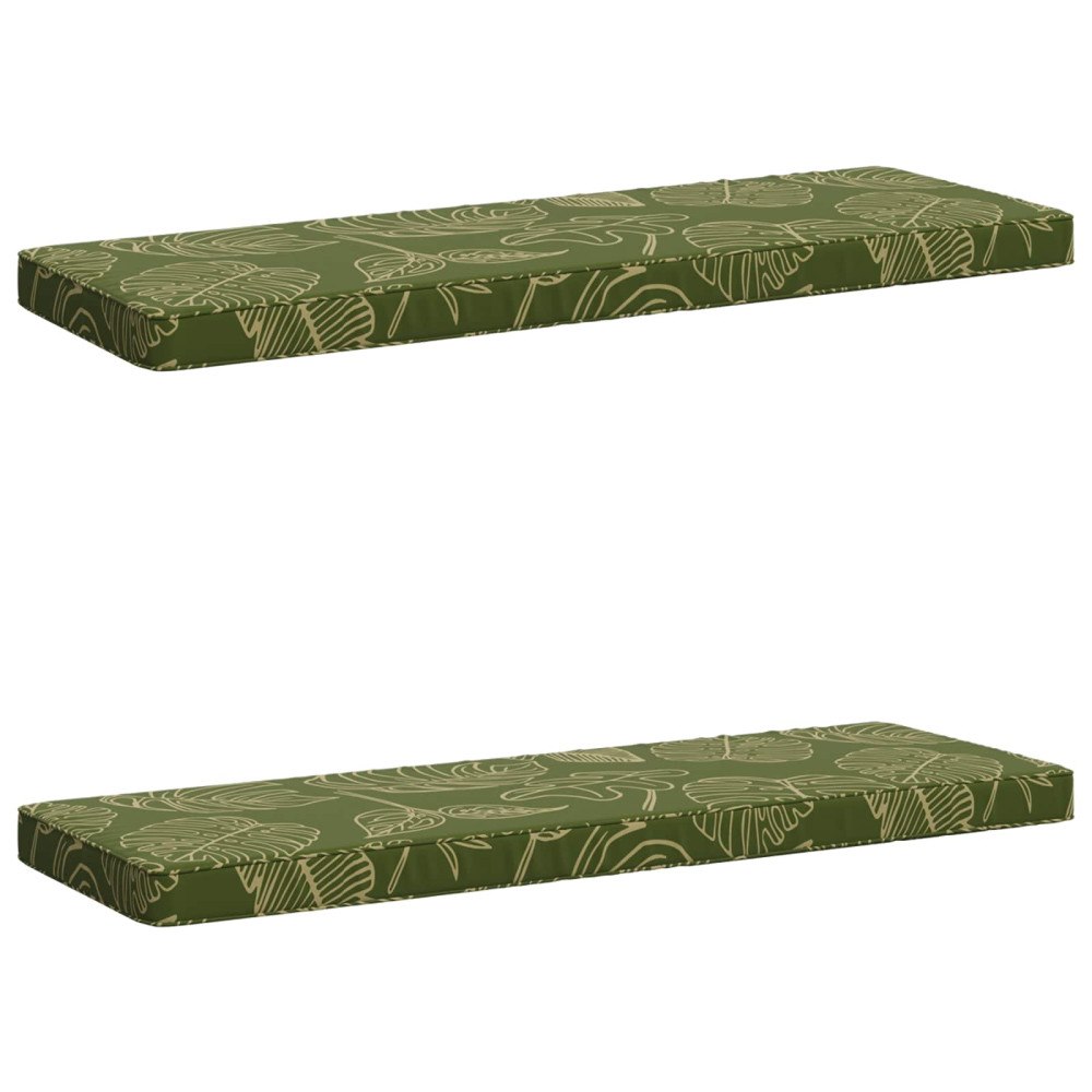 vidaXL 2-delade Bänk Kuddar VUGHT 2 st 100% Polyester Bladdesign