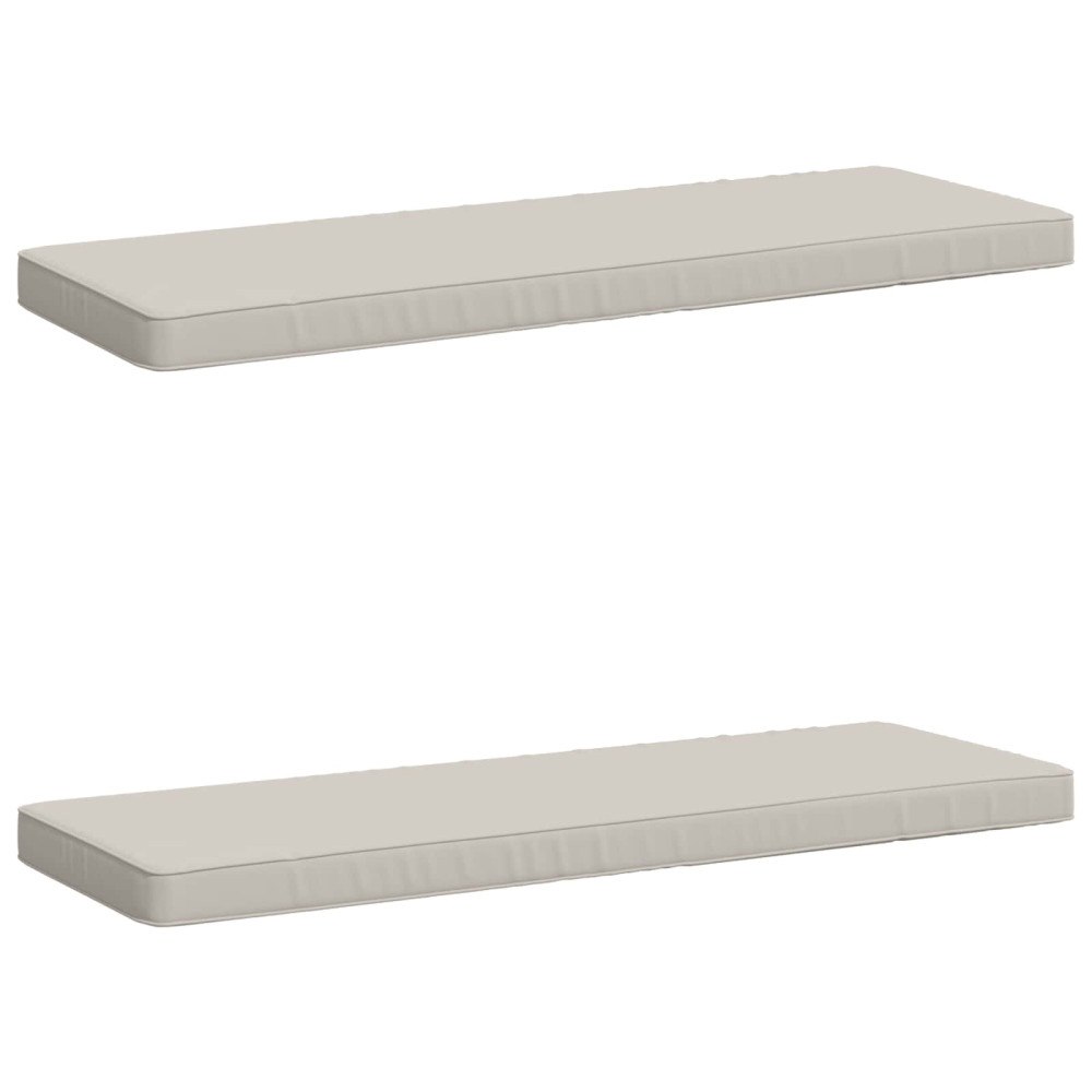 vidaXL 2-delade Bänk Kuddar VUGHT 2 st 100% Polyester Vit