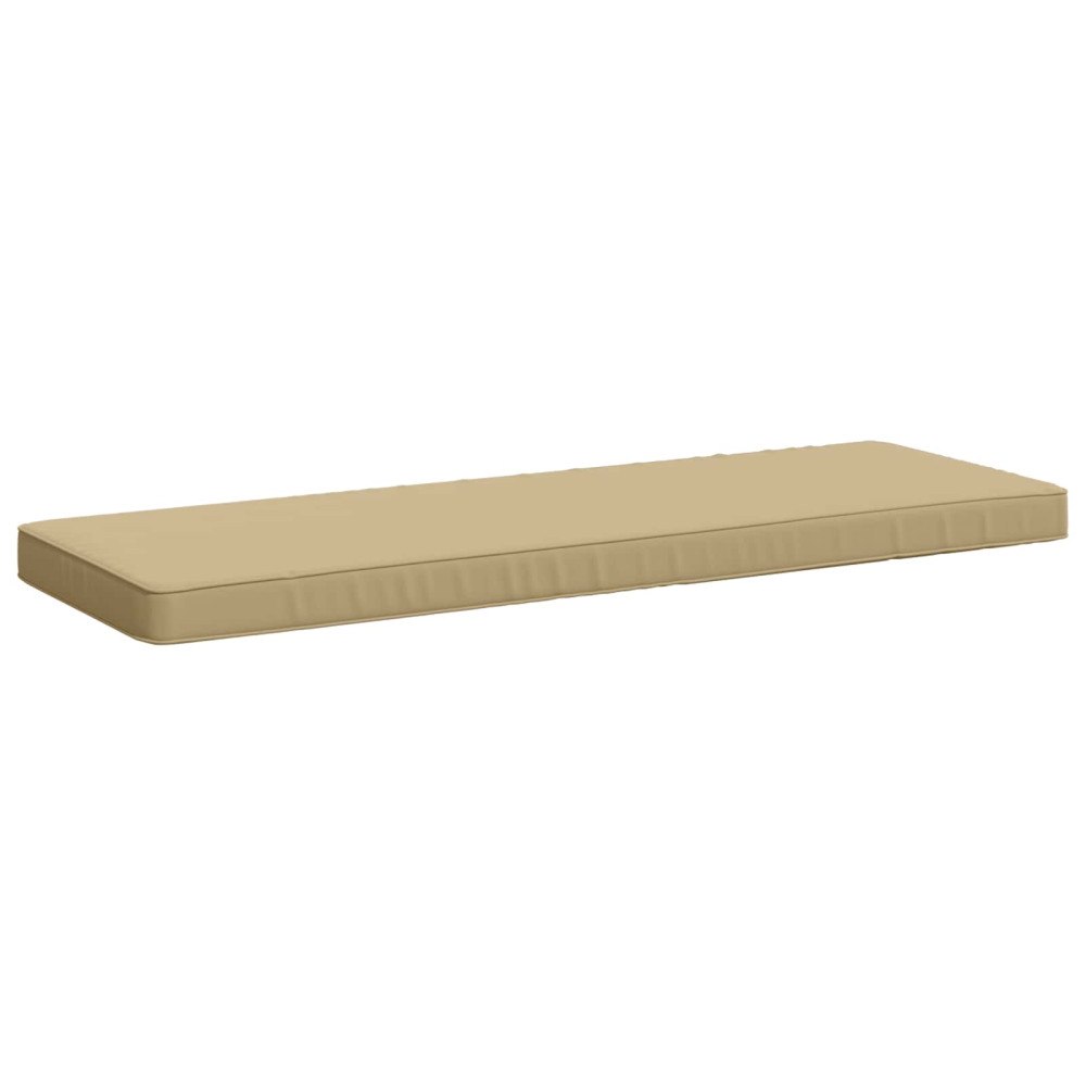 vidaXL 1-delad Bänk Kudde VUGHT 100% Polyester Beige 120 x 40 x 5 cm
