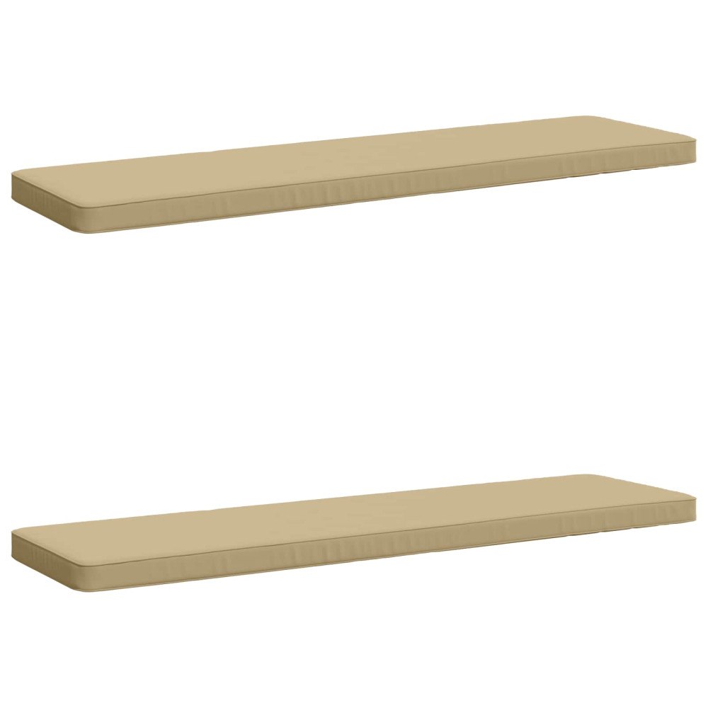 vidaXL 2-delade Bänk Kuddar VUGHT 2 st 100% Polyester Beige