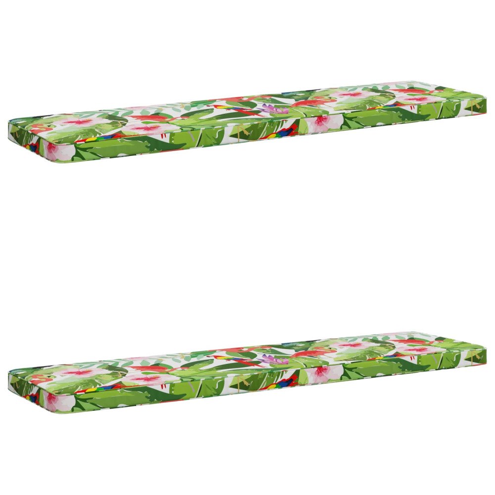 vidaXL 2-delade Bänk Kuddar VUGHT 2 st 100% Polyester Flerfärgsdesign