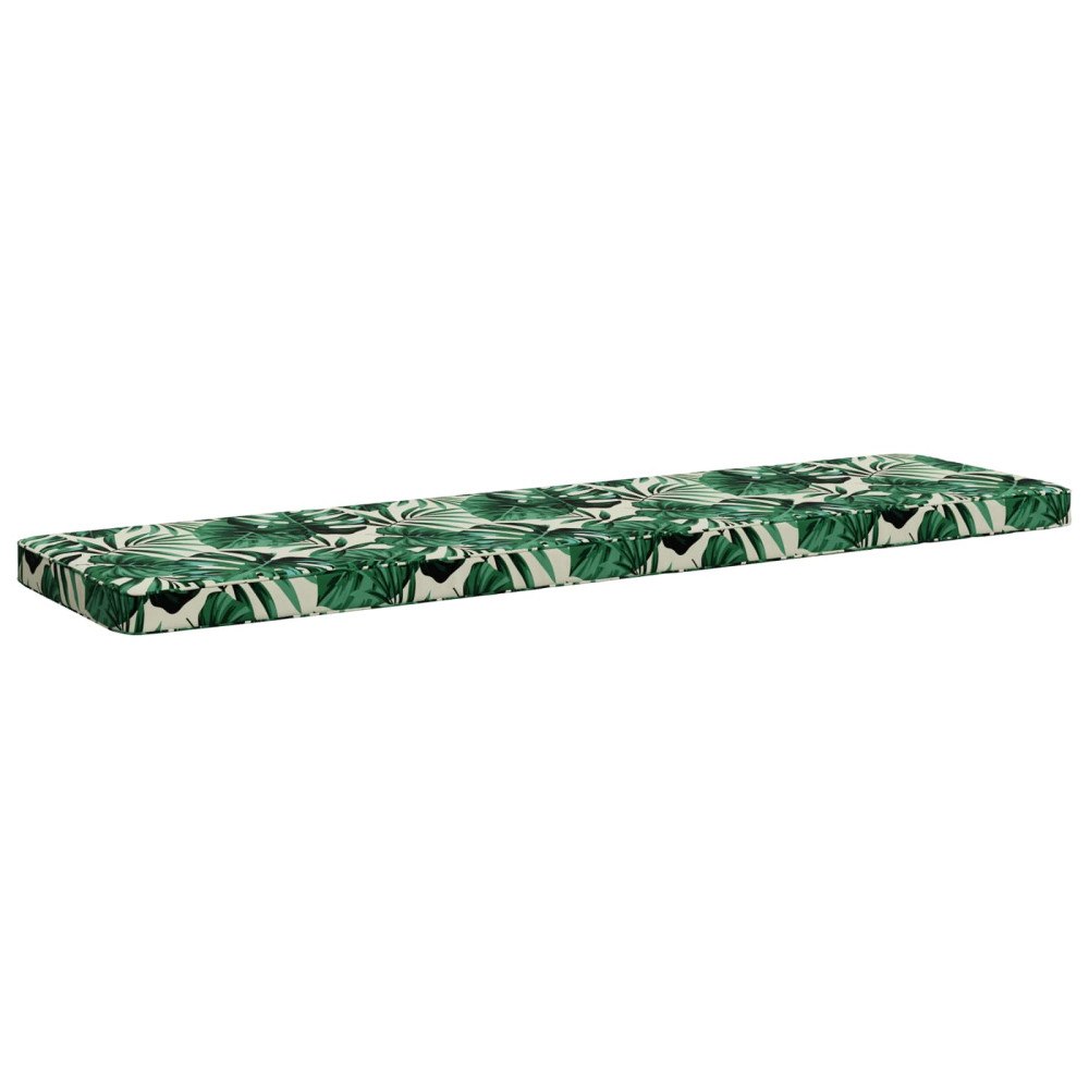vidaXL 1-delad Bänk Kudde VUGHT 100% Polyester Bladmönster