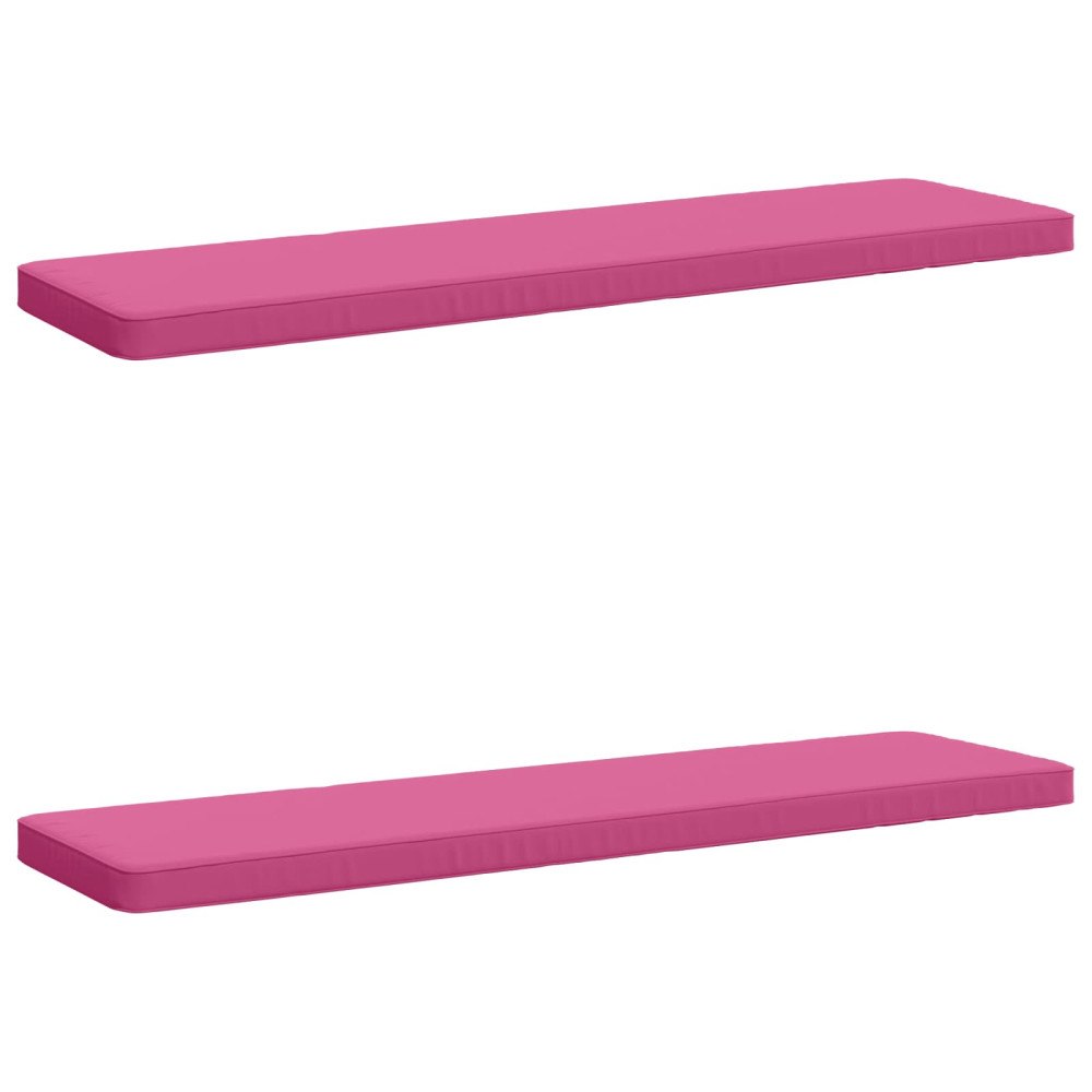 vidaXL 2-delade Bänk Kuddar VUGHT 2 st 100% Polyester Rosa