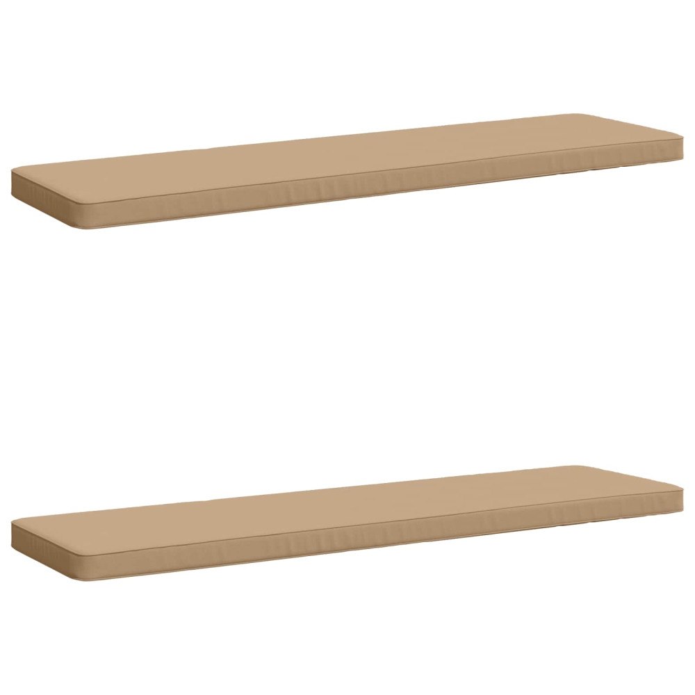 vidaXL 2-delade Bänk Kuddar VUGHT 2 st 100% Polyester Sand