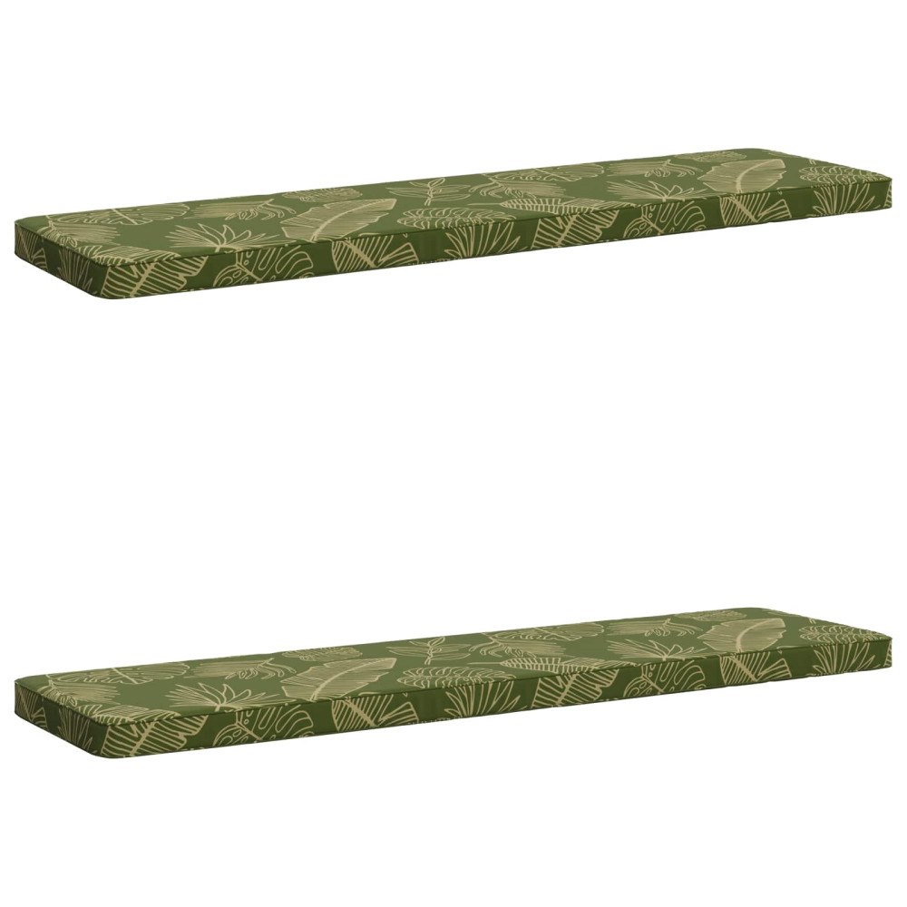 vidaXL 2-delade Bänk Kuddar VUGHT 2 st 100% Polyester Bladdesign