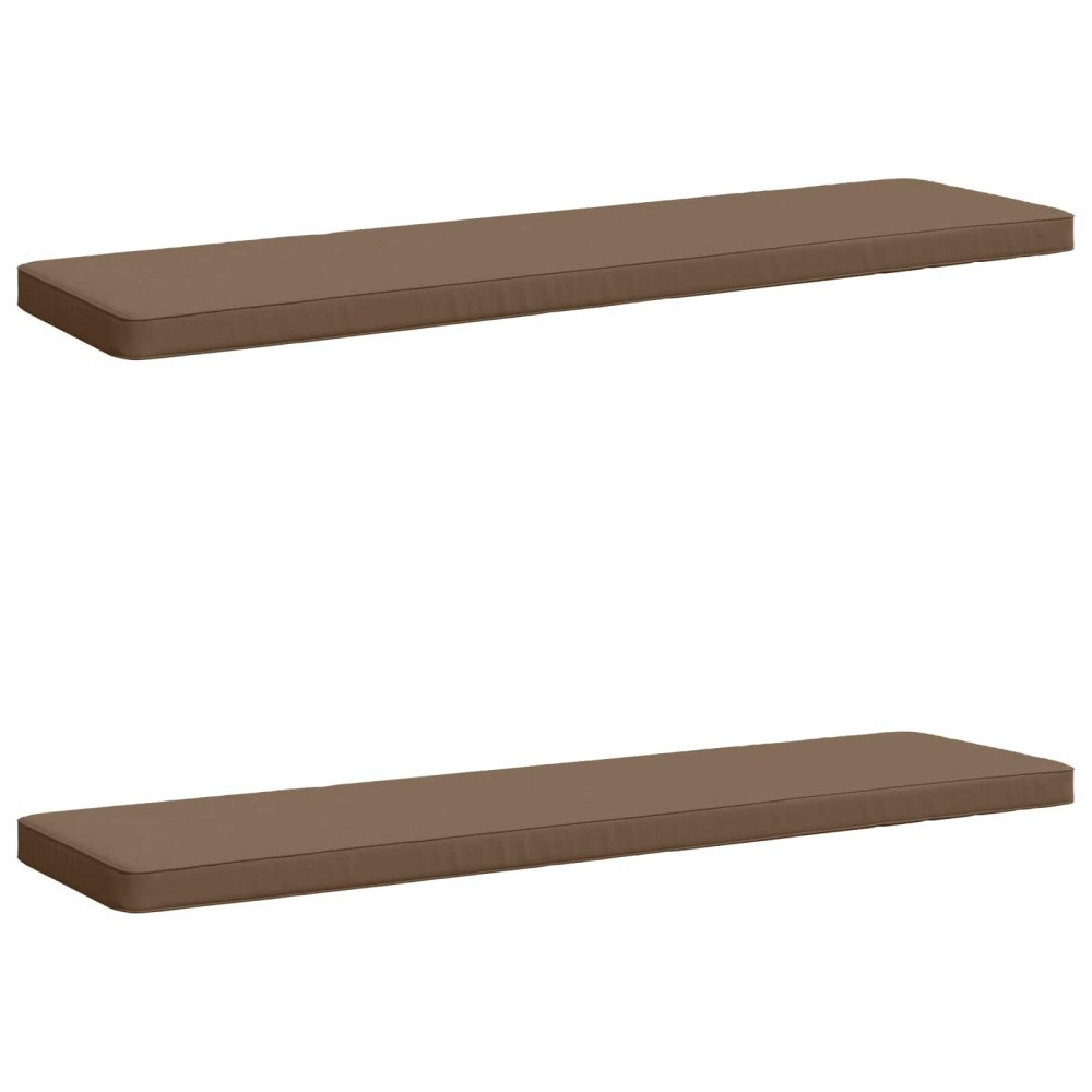 vidaXL 2-delade Bänk Kuddar VUGHT 2 st 100% Polyester Taupe
