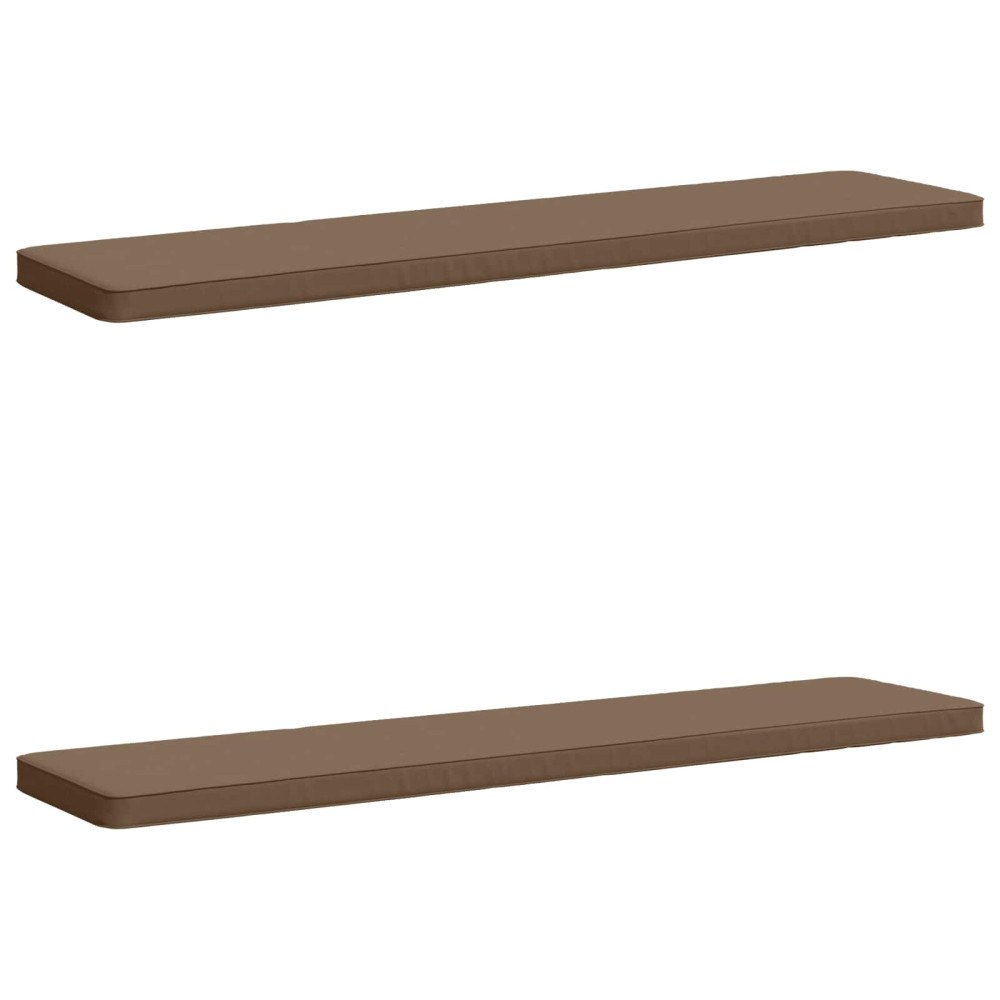 vidaXL 2-delade Bänk Kuddar VUGHT 2 st 100% Polyester Taupe