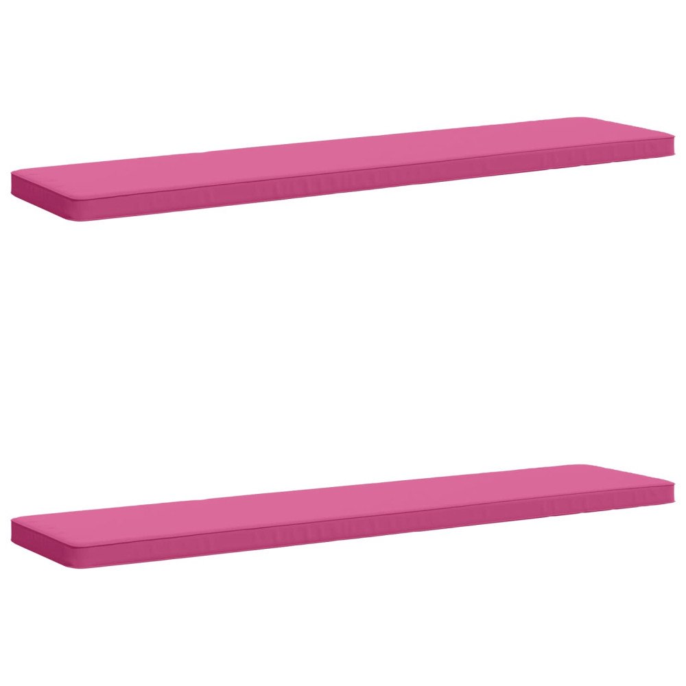 vidaXL 2-delade Bänk Kuddar VUGHT 2 st 100% Polyester Rosa