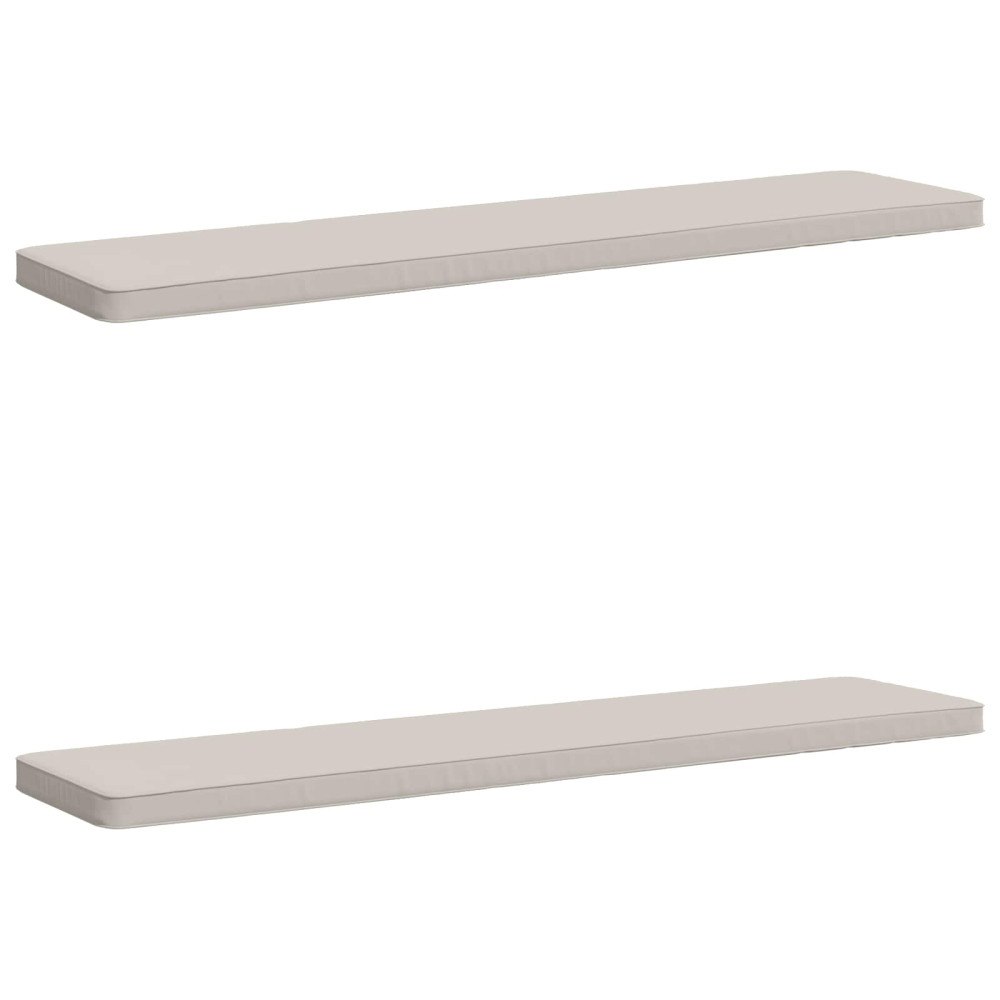 vidaXL 2-delade Bänk Kuddar VUGHT 2 st 100% Polyester Vit
