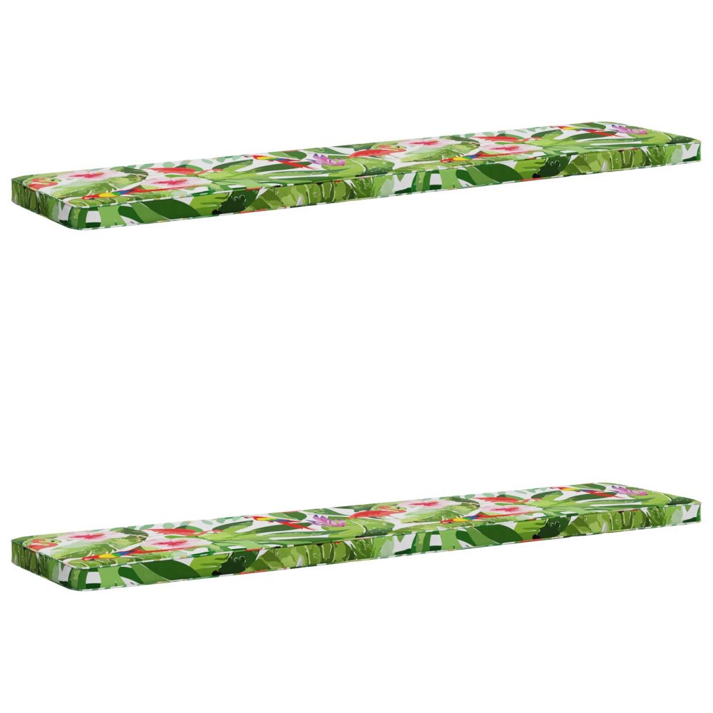 vidaXL 2-delade Bänk Kuddar VUGHT 2 st 100% Polyester Flerfärgsdesign
