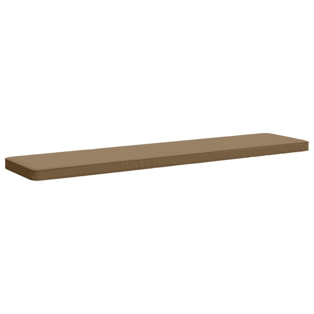 vidaXL 1-delad Bänk Kudde VUGHT 100% Polyester Taupe 180 x 40 x 5 cm