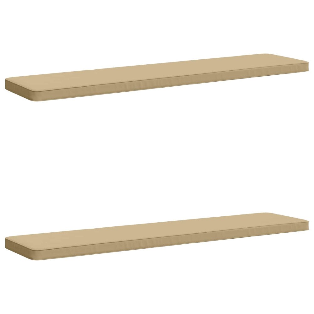 vidaXL 2-delade Bänk Kuddar VUGHT 2 st 100% Polyester Beige