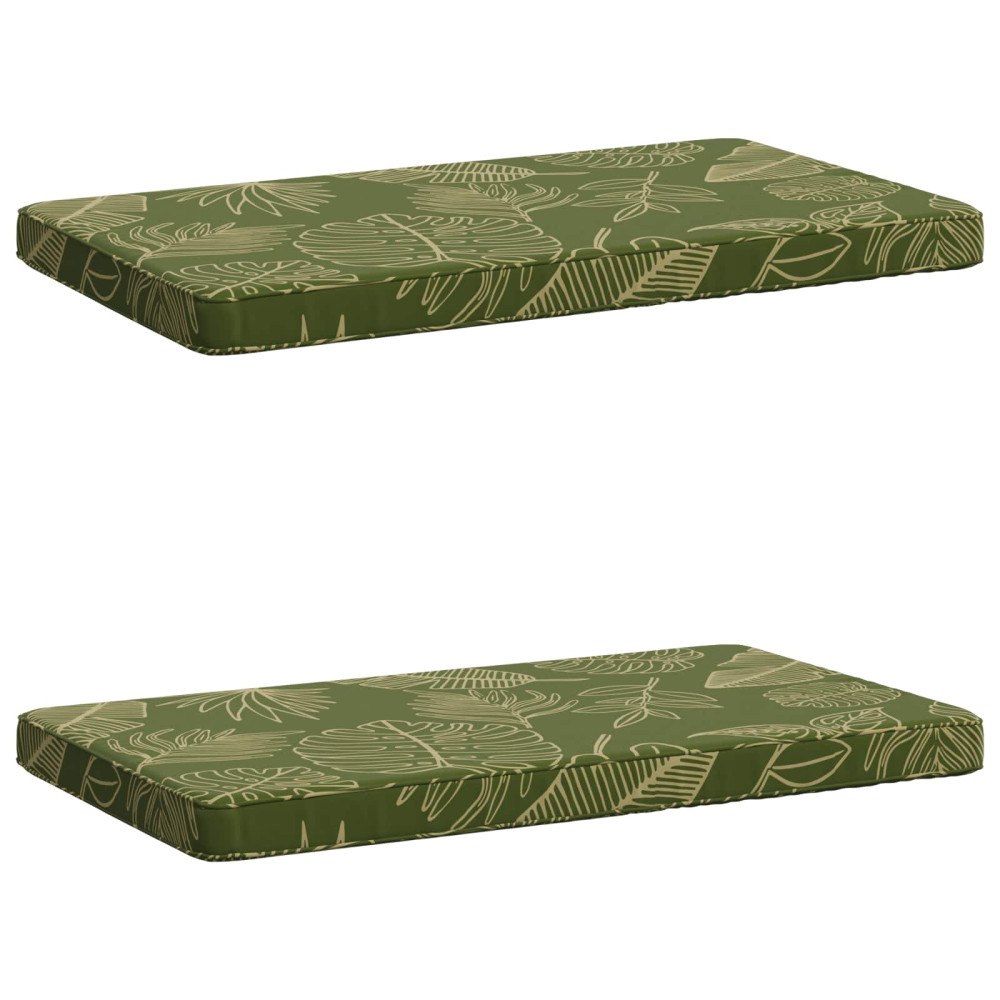 vidaXL 2-delade Bänk Kuddar VUGHT 2 st 100% Polyester Bladdesign