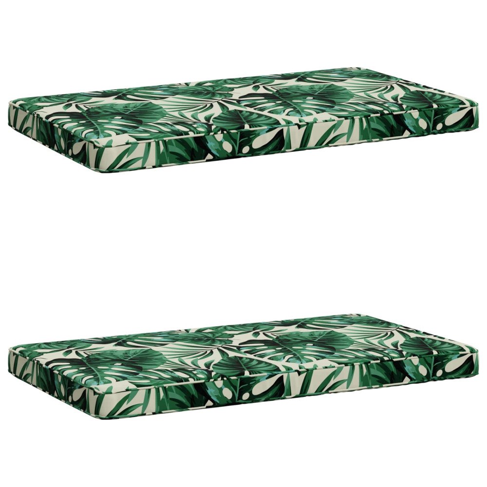 vidaXL 2-delade Bänk Kuddar VUGHT 2 st 100% Polyester Bladmönster