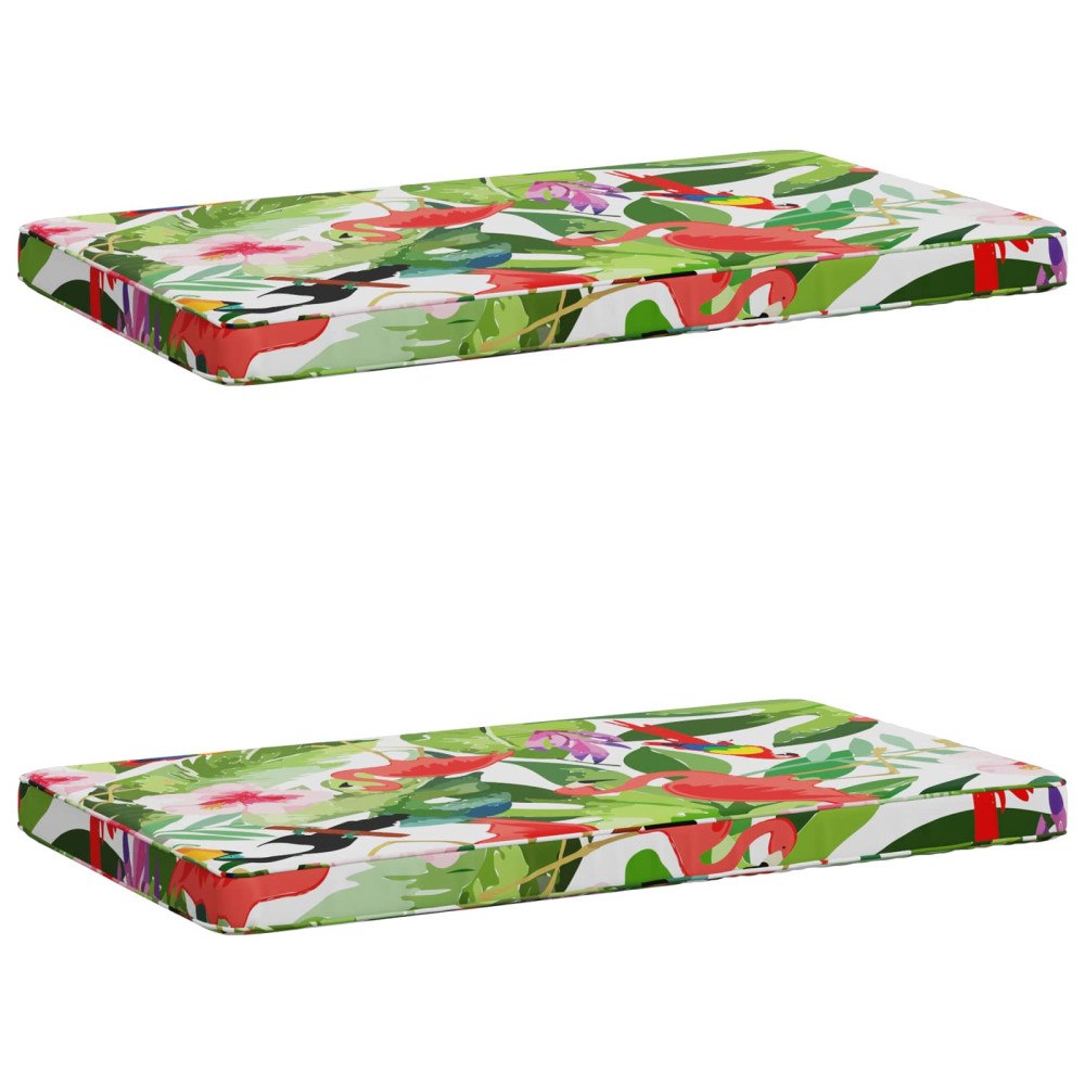 vidaXL 2-delade Bänk Kuddar VUGHT 2 st 100% Polyester Flerfärgsdesign