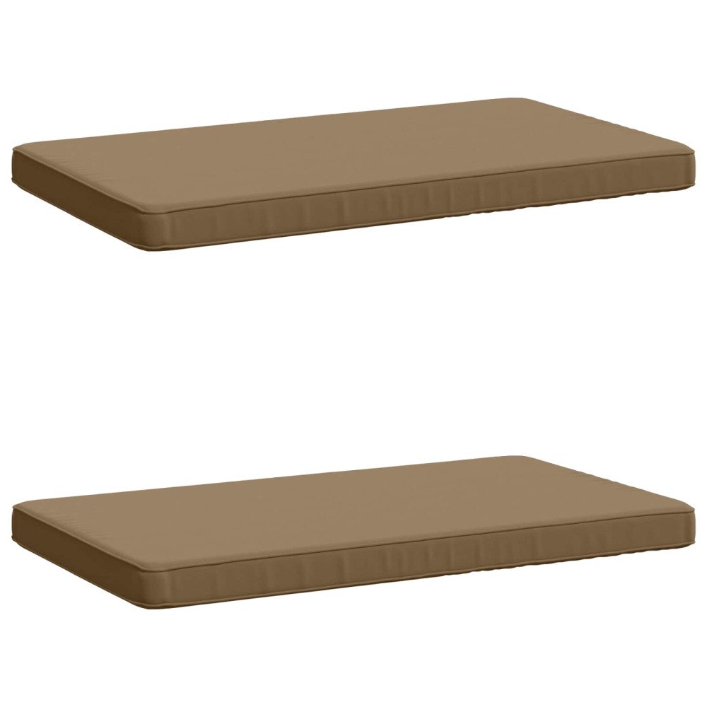 vidaXL 2-delade Bänk Kuddar VUGHT 2 st 100% Polyester Taupe