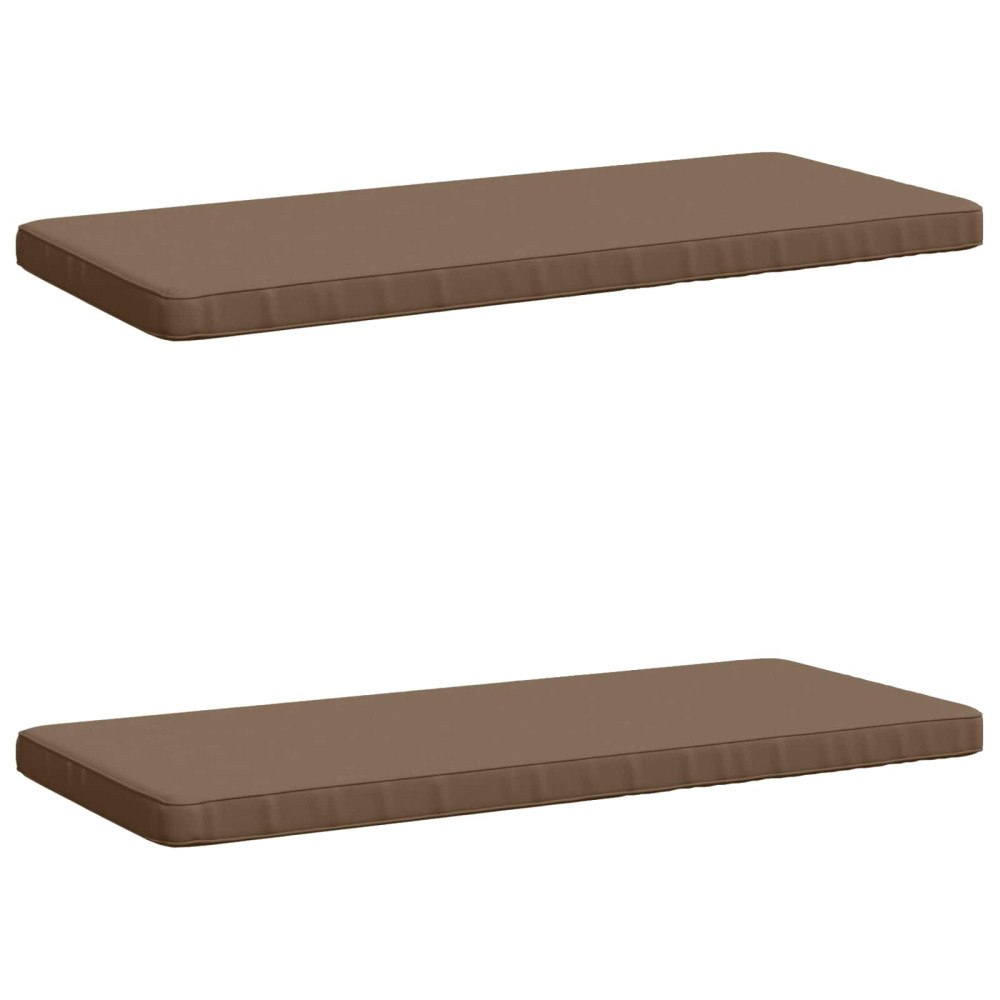 vidaXL 2-delade Bänk Kuddar VUGHT 2 st 100% Polyester Taupe