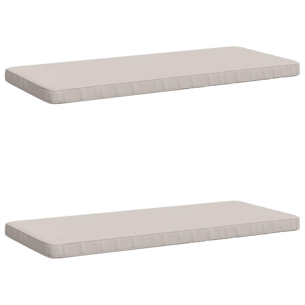 vidaXL 2-delade Bänk Kuddar VUGHT 2 st 100% Polyester Vit