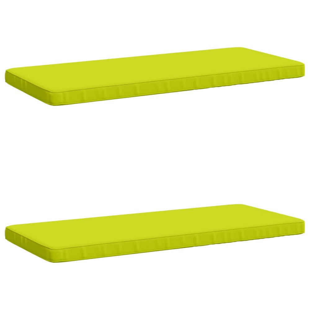 vidaXL 2-delade Bänk Kuddar VUGHT 2 st 100% Polyester Klart grön.