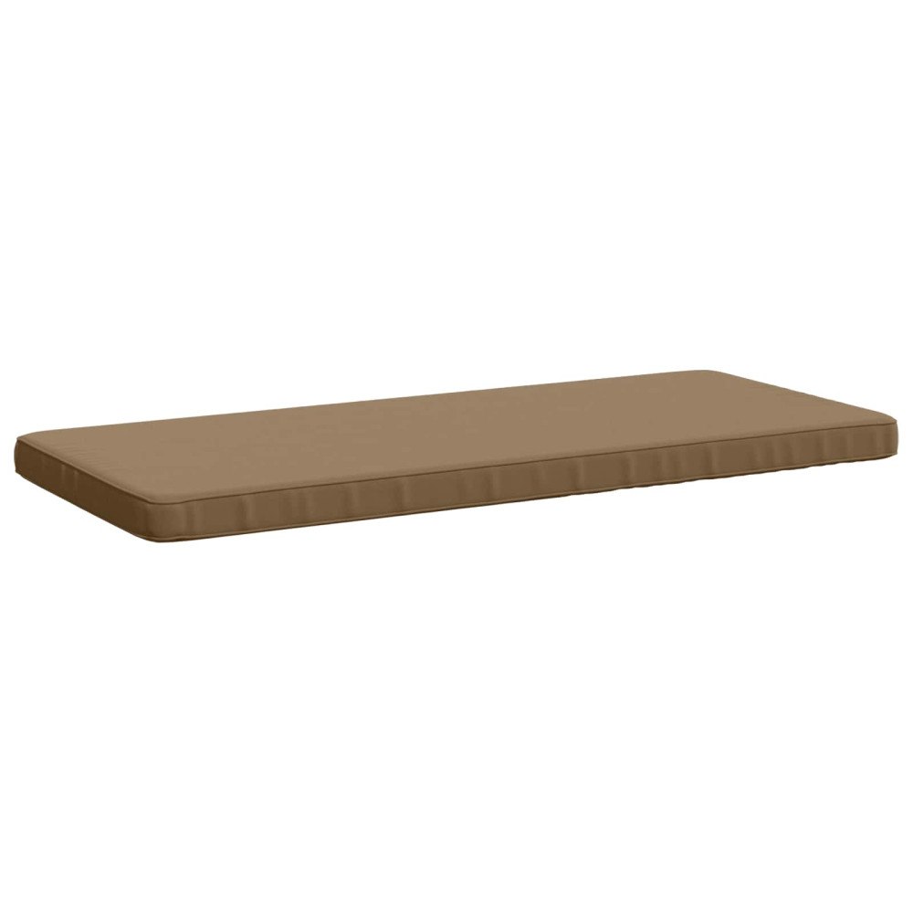 vidaXL 1-delad Bänk Kudde VUGHT 100% Polyester Taupe 100 x 50 x 5 cm