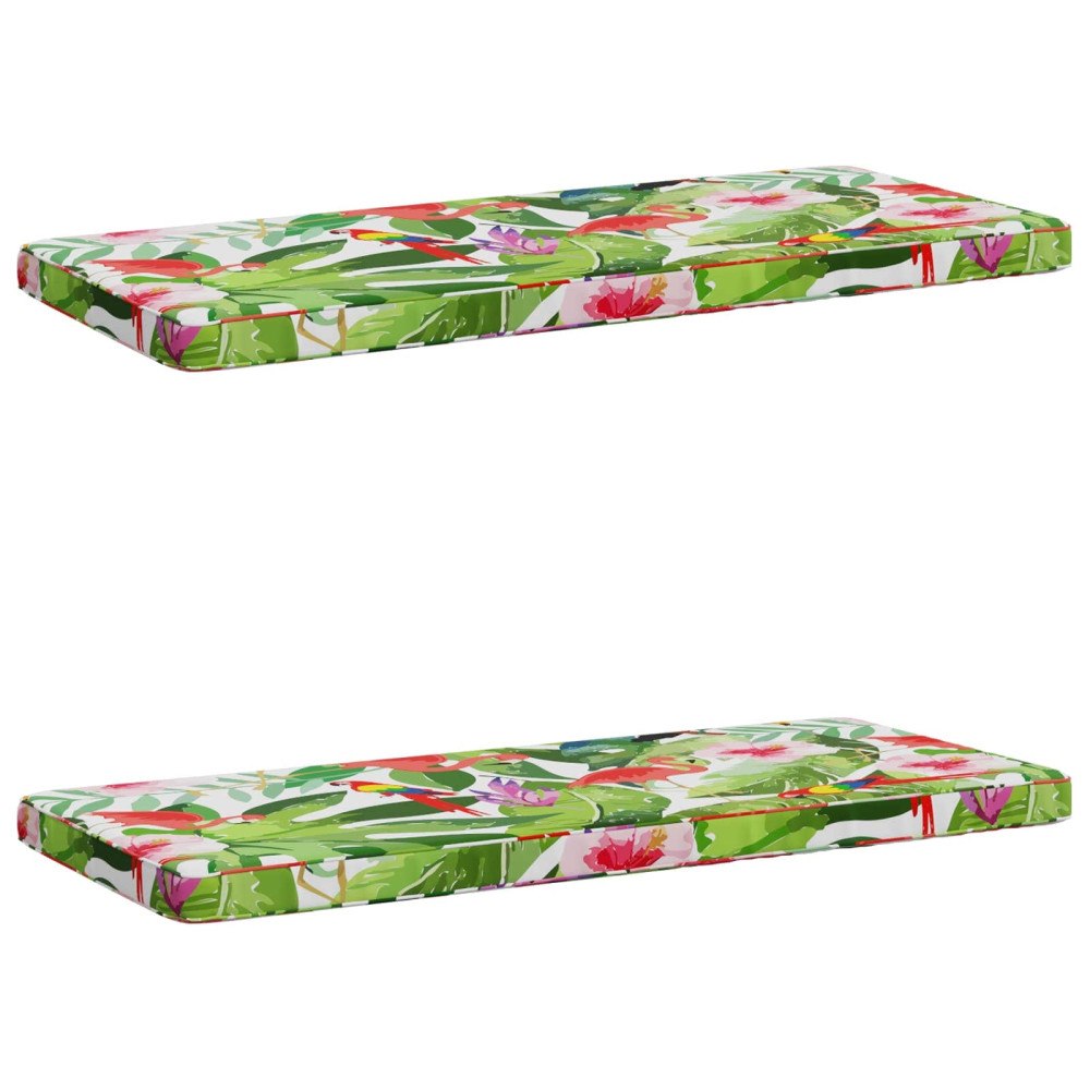 vidaXL 2-delade Bänk Kuddar VUGHT 2 st 100% Polyester Flerfärgsdesign