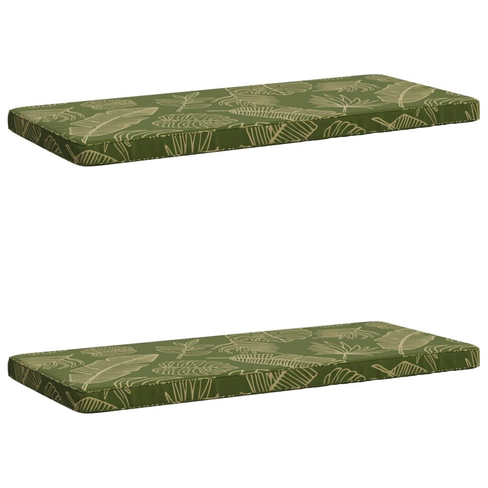 vidaXL 2-delade Bänk Kuddar VUGHT 2 st 100% Polyester Bladdesign