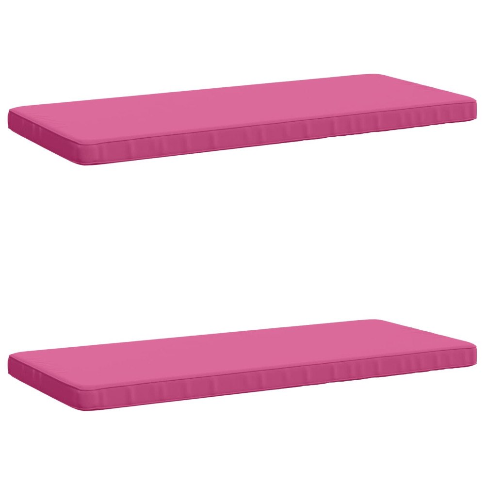 vidaXL 2-delade Bänk Kuddar VUGHT 2 st 100% Polyester Rosa