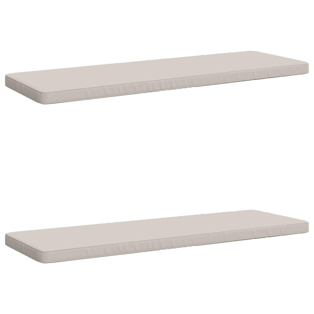 vidaXL 2-delade Bänk Kuddar VUGHT 2 st 100% Polyester Vit