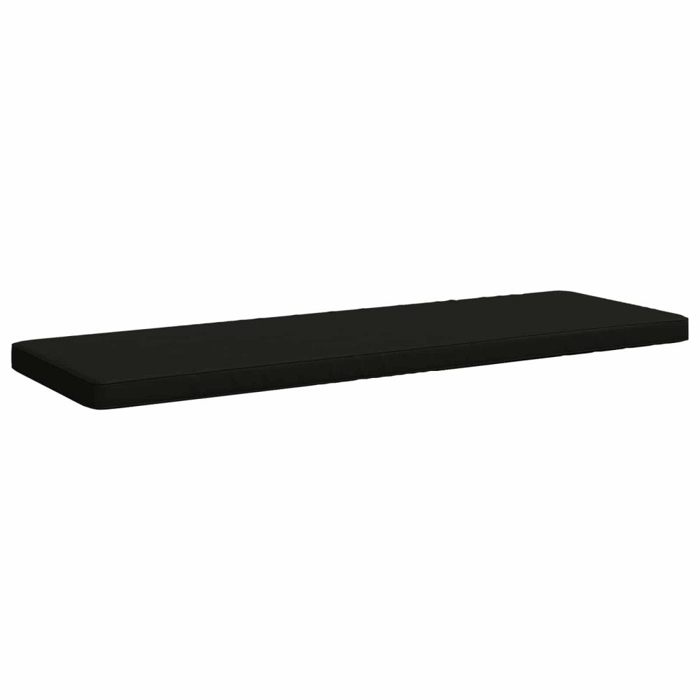 vidaXL 1-delad Bänk Kudde VUGHT 100% Polyester Svart 140 x 50 x 5 cm