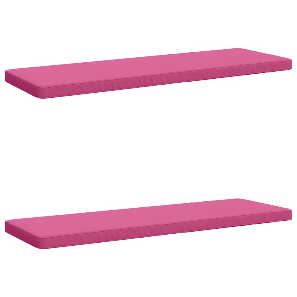 vidaXL 2-delade Bänk Kuddar VUGHT 2 st 100% Polyester Rosa