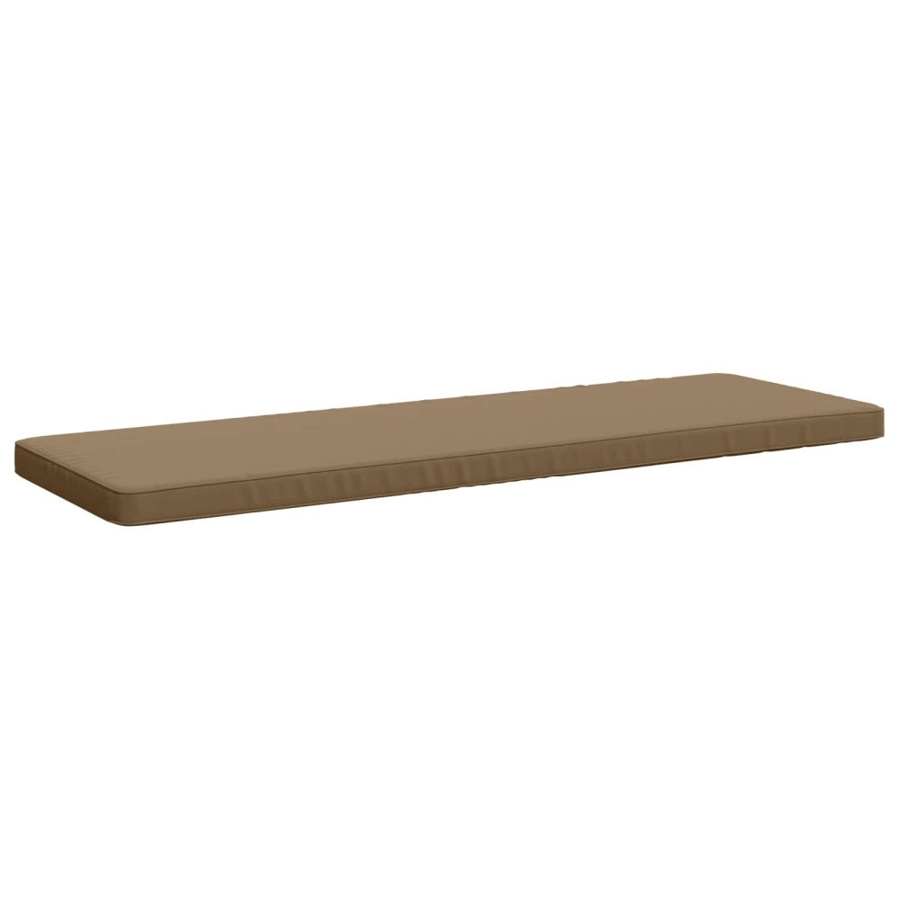 vidaXL 1-delad Bänk Kudde VUGHT 100% Polyester Taupe 140 x 50 x 5 cm