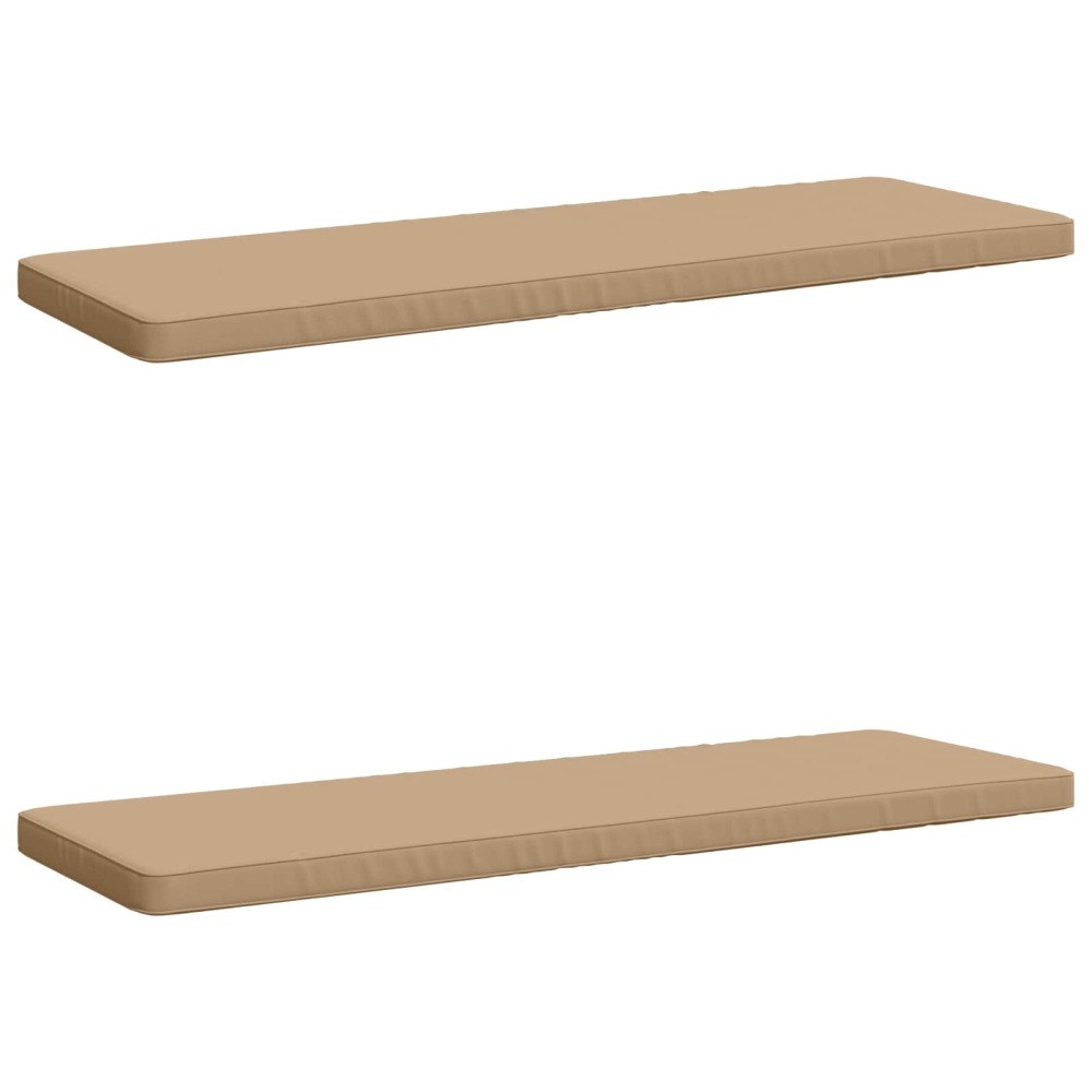 vidaXL 2-delade Bänk Kuddar VUGHT 2 st 100% Polyester Sand