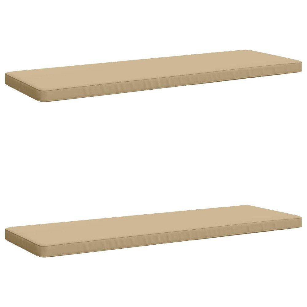 vidaXL 2-delade Bänk Kuddar VUGHT 2 st 100% Polyester Beige