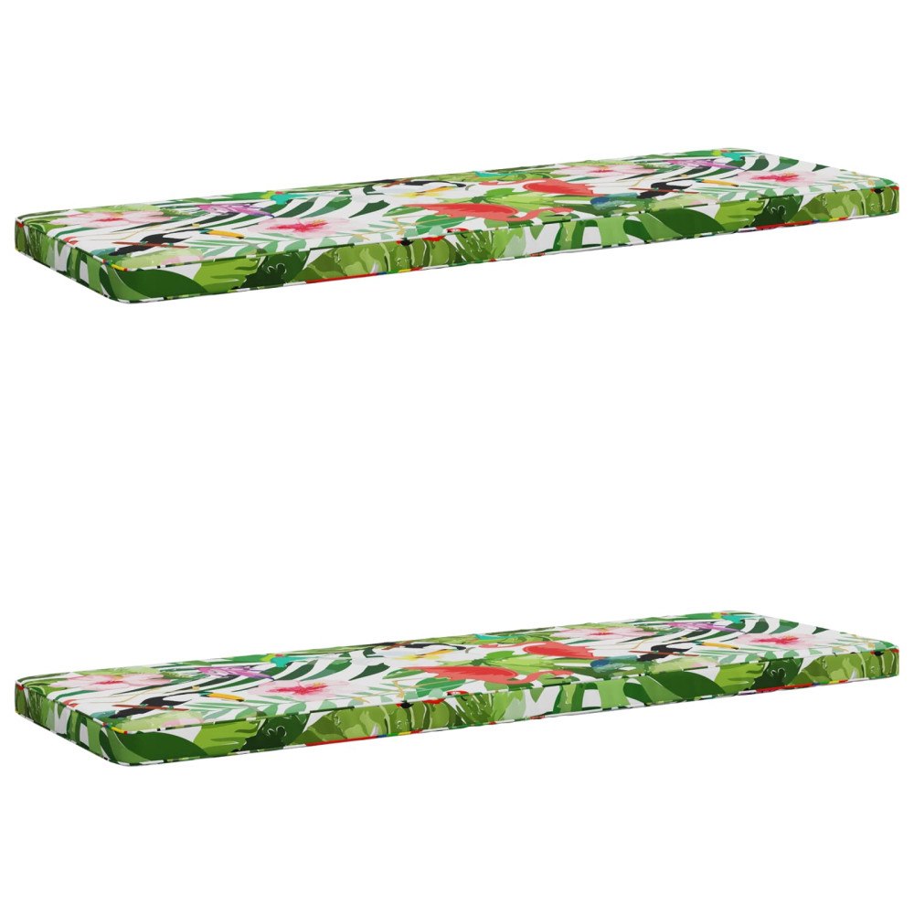 vidaXL 2-delade Bänk Kuddar VUGHT 2 st 100% Polyester Flerfärgsdesign