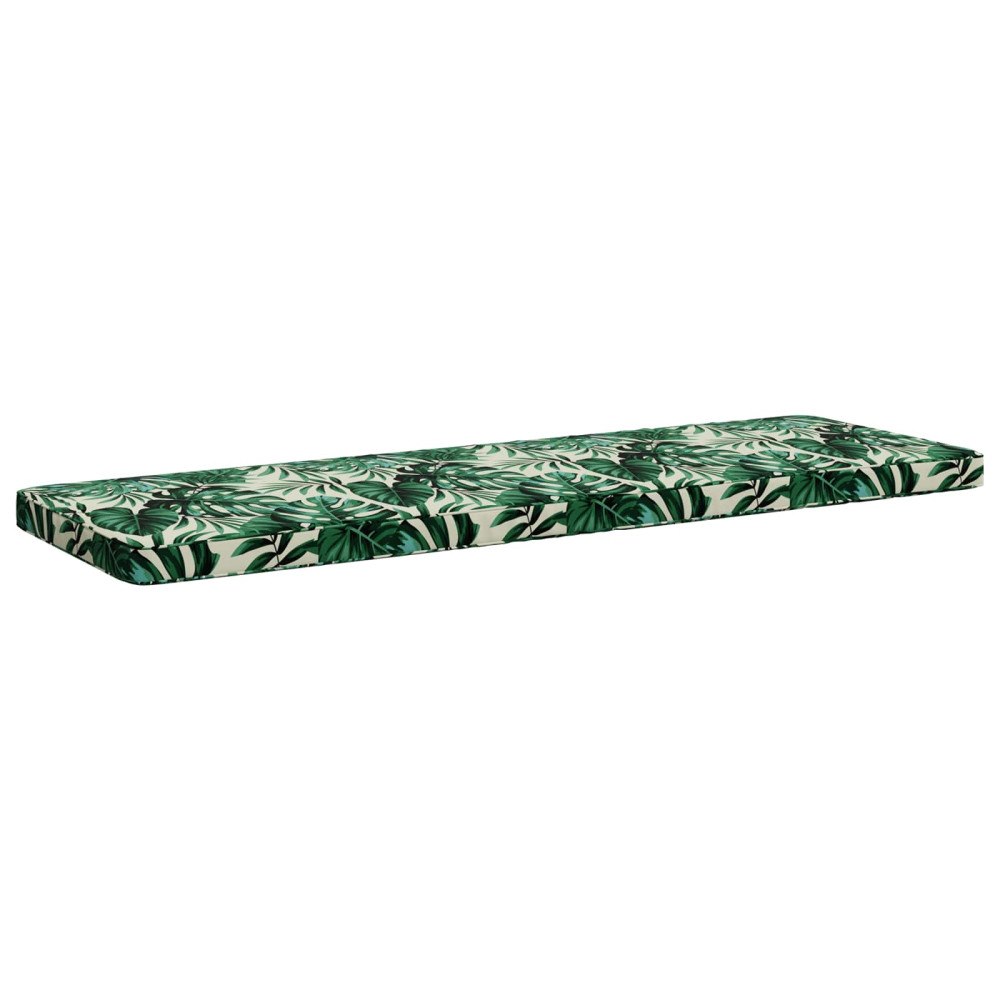 vidaXL 1-delad Bänk Kudde VUGHT 100% Polyester Bladmönster