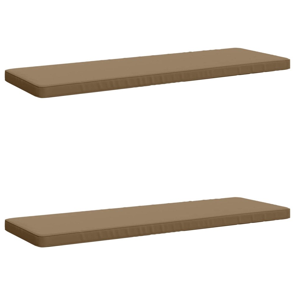 vidaXL 2-delade Bänk Kuddar VUGHT 2 st 100% Polyester Taupe
