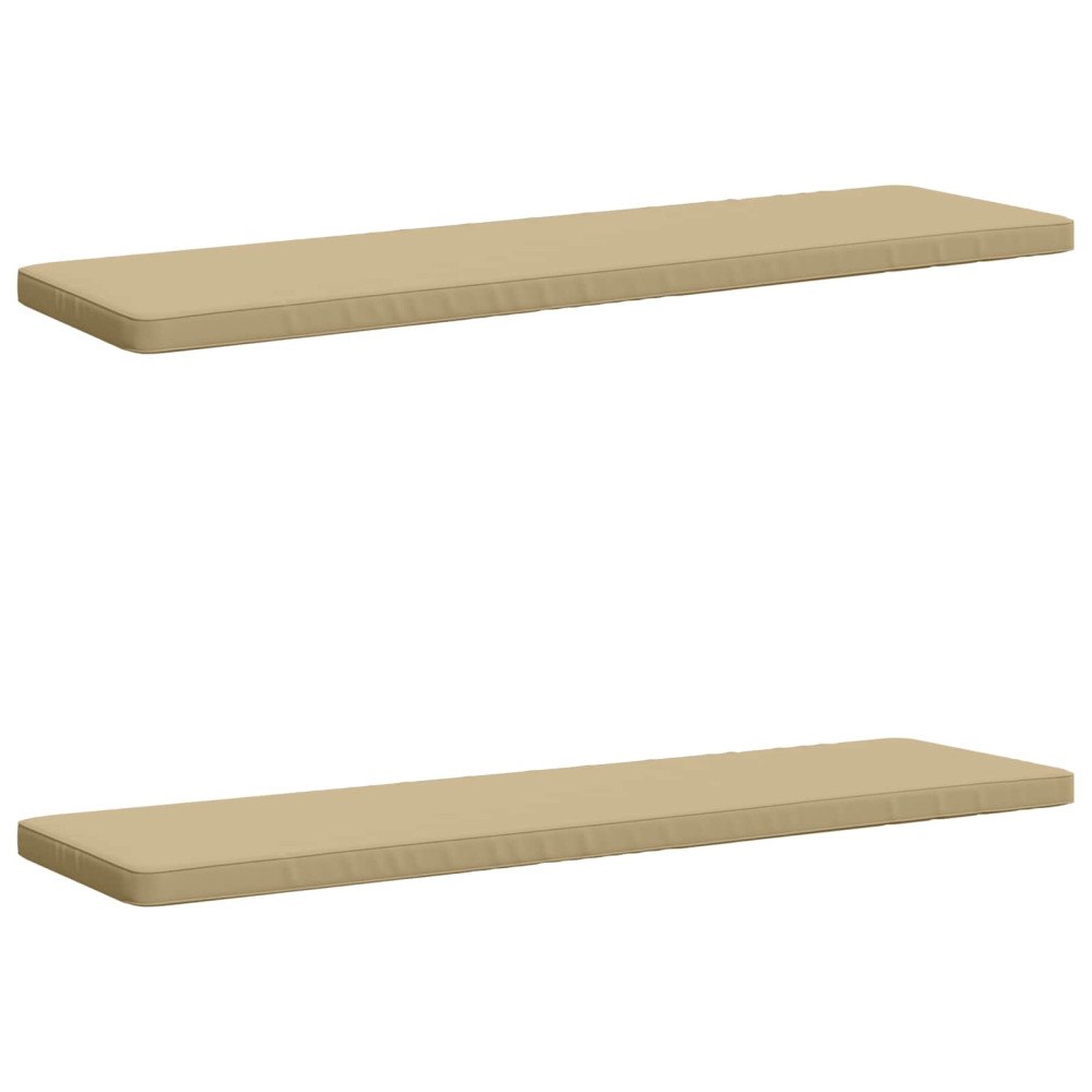 vidaXL 2-delade Bänk Kuddar VUGHT 2 st 100% Polyester Beige