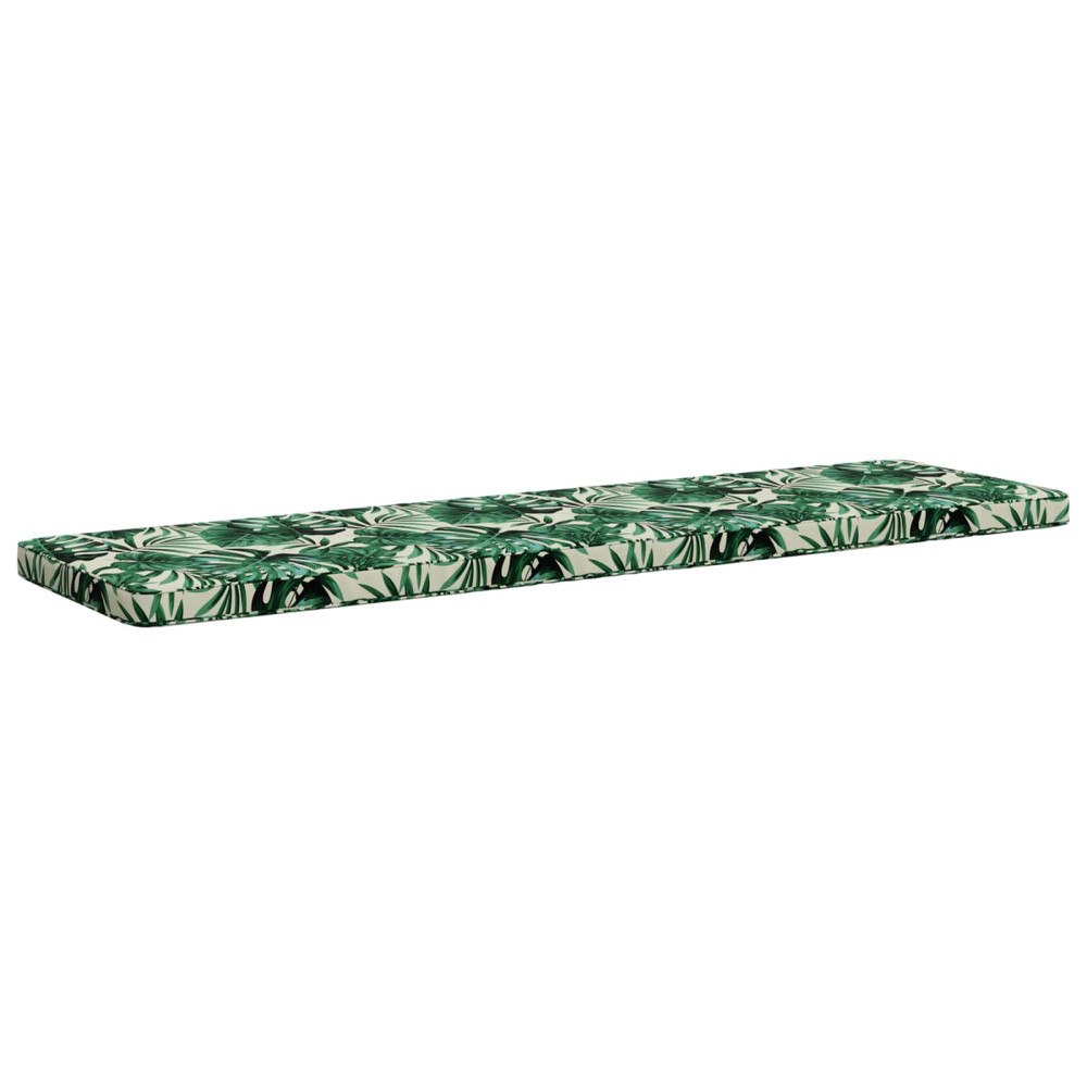 vidaXL 1-delad Bänk Kudde VUGHT 100% Polyester Bladmönster