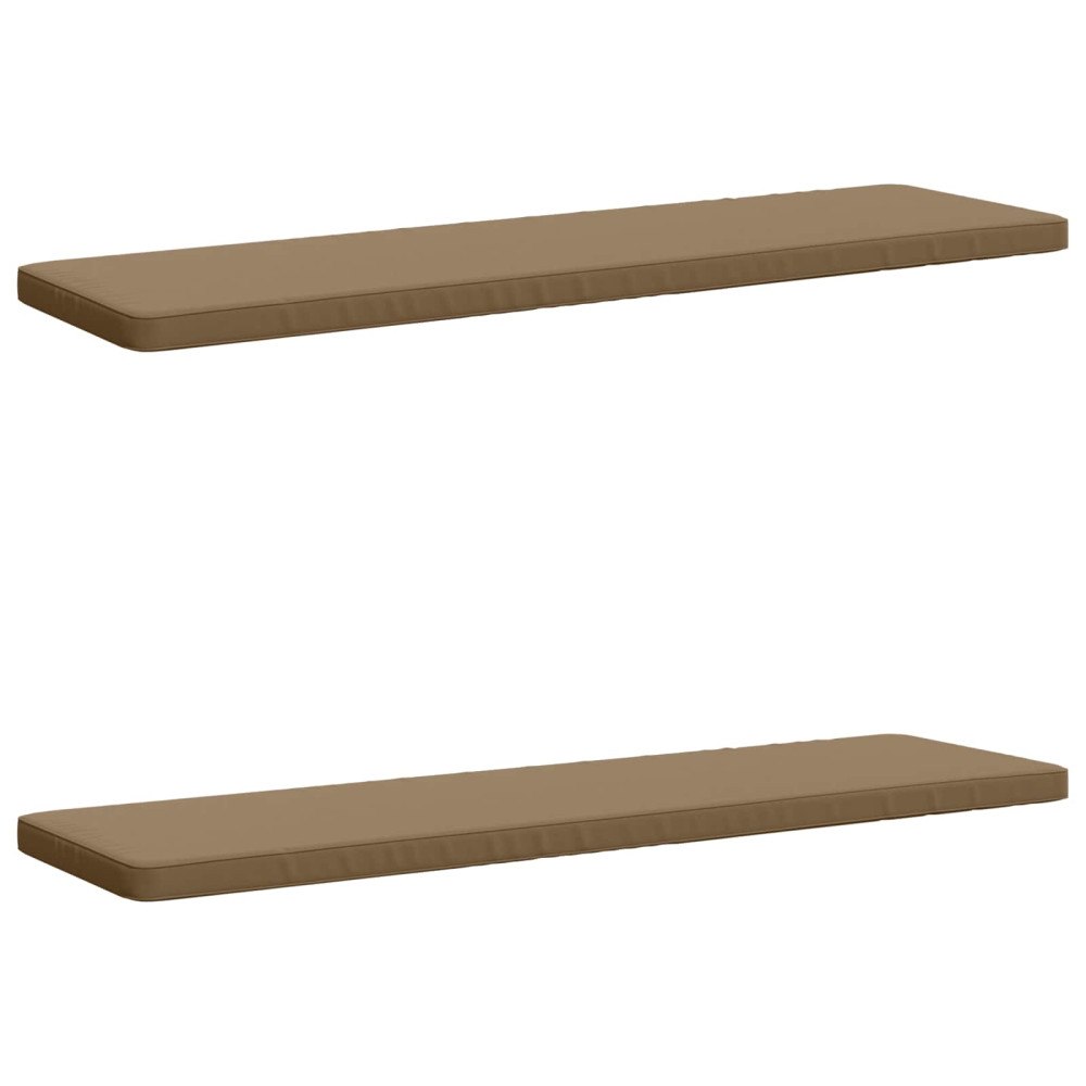 vidaXL 2-delade Bänk Kuddar VUGHT 2 st 100% Polyester Taupe