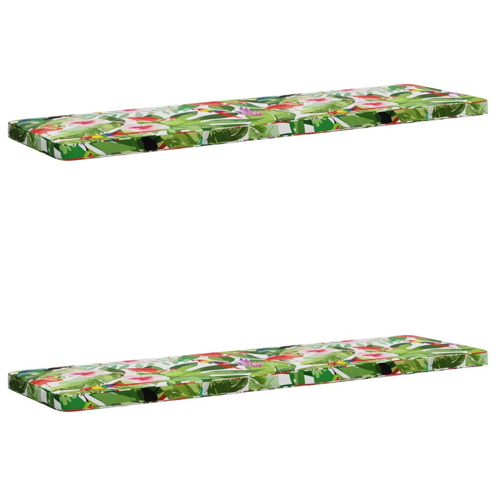 vidaXL 2-delade Bänk Kuddar VUGHT 2 st 100% Polyester Flerfärgsdesign