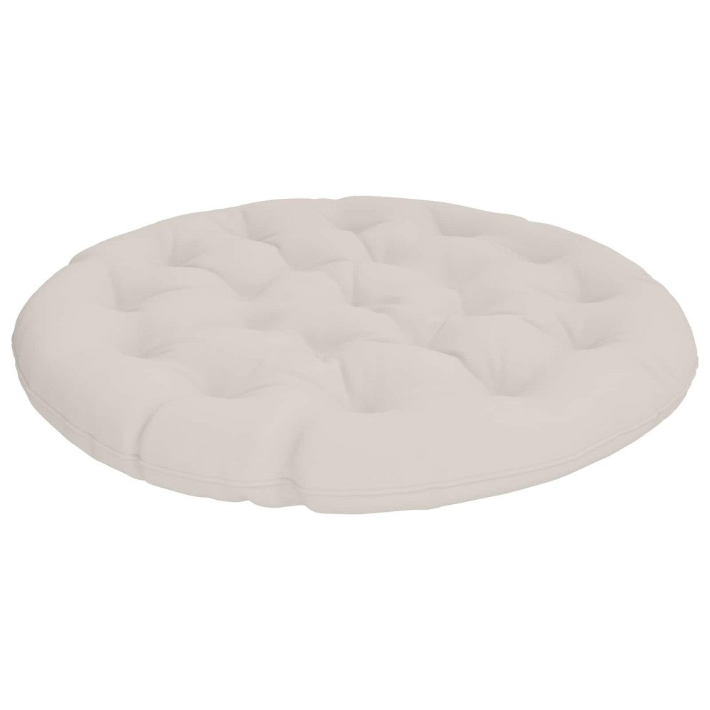 vidaXL Papasan-kudde VIANEN 100% Polyester Vit Ø 130 x 12 cm