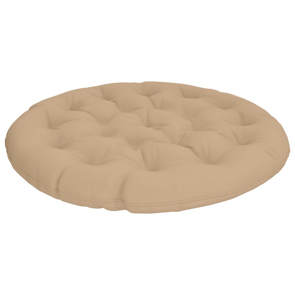vidaXL Papasan-kudde VIANEN 100% Polyester Sand Ø 130 x 12 cm